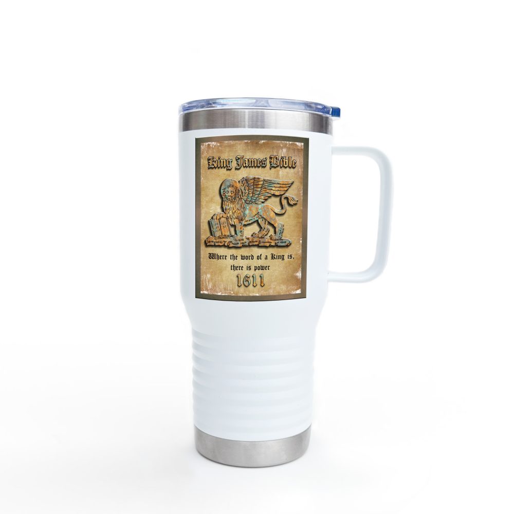 King James Bible Plaque Logo: Inspirational Insulated Tumbler, 20oz