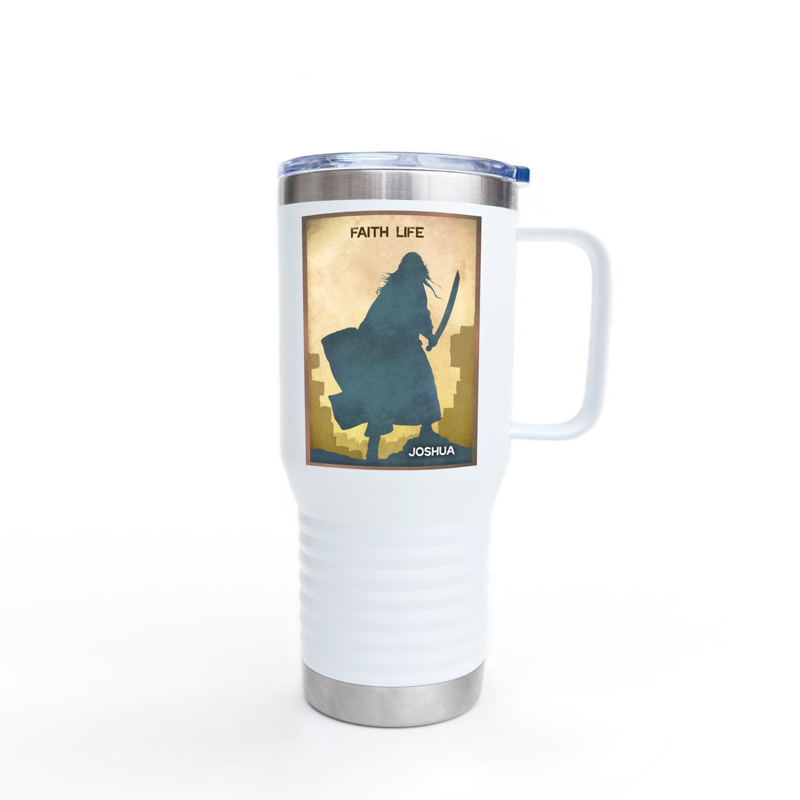Joshua, Faith Life: Inspirational Insulated Tumbler, 20oz 1 Joshua, Faith Life: Inspirational Insulated Tumbler, 20oz
