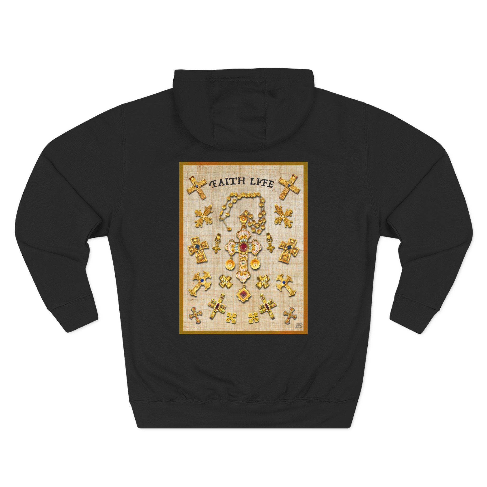 Christian Golden Crosses Hoodie - Faith Based Hoodie Halo House Christian Golden Crosses Hoodie - Faith Based Hoodie - Image 7