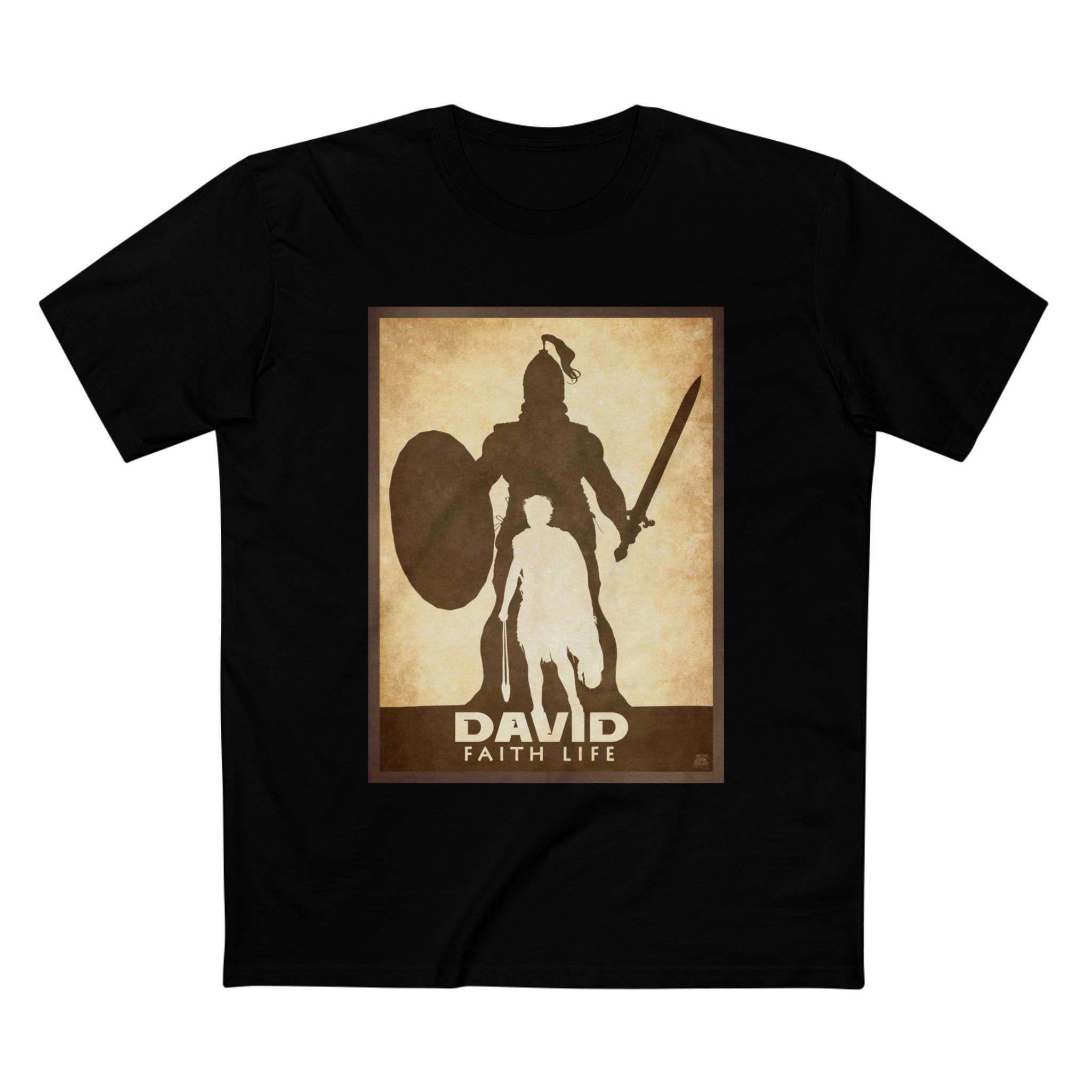 David and Goliath, Faith Life Christian T-Shirt Halo House David and Goliath, Faith Life Christian T-Shirt - Image 3