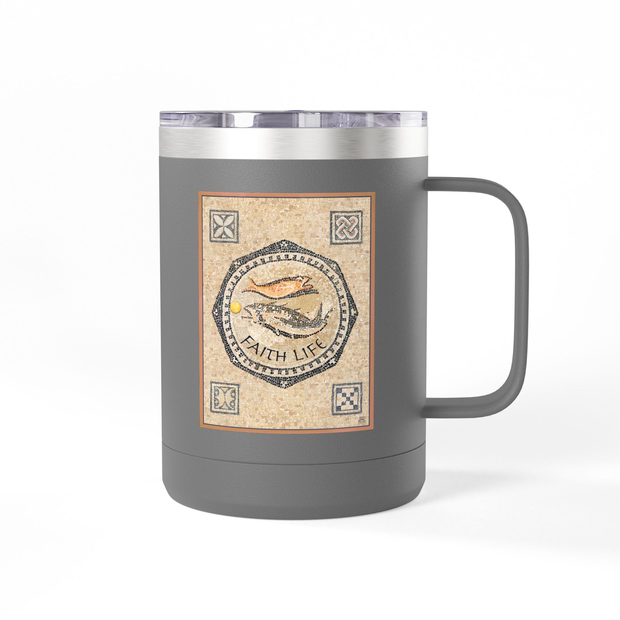 Christian Fish Tile Mosaic Travel Mug - Christian Coffee Mug 15oz 50 Christian Fish Tile Mosaic Travel Mug - Christian Coffee Mug 15oz - Image 50