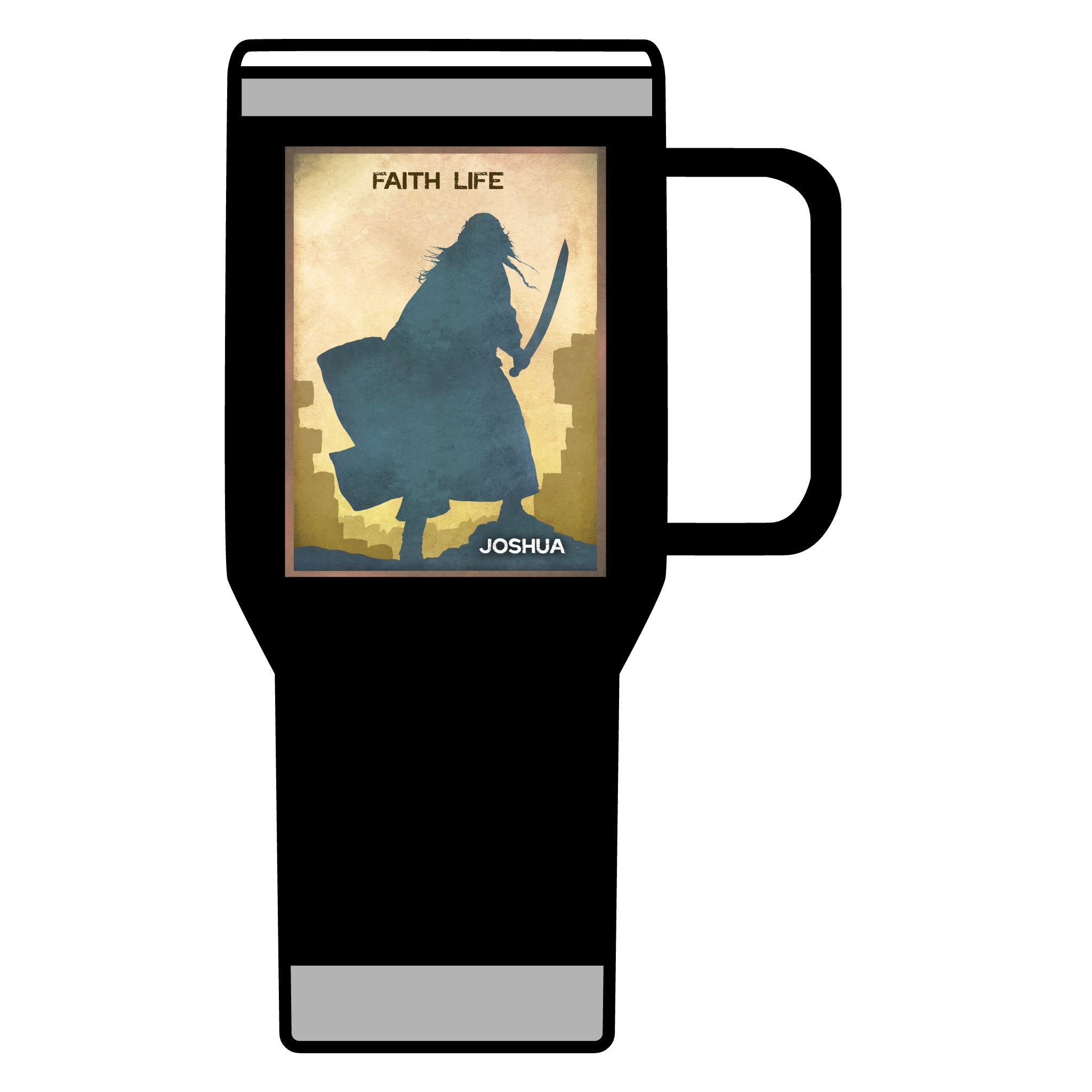Joshua, Faith Life: Inspirational Insulated Tumbler, 20oz 3 Joshua, Faith Life: Inspirational Insulated Tumbler, 20oz - Image 3