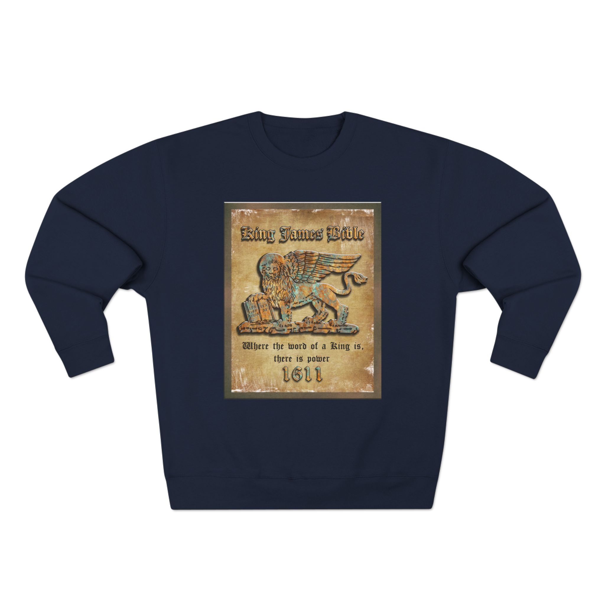 1611 King James Bible, Lion Plaque : Sweatshirt 13 1611 King James Bible, Lion Plaque : Sweatshirt - Image 13