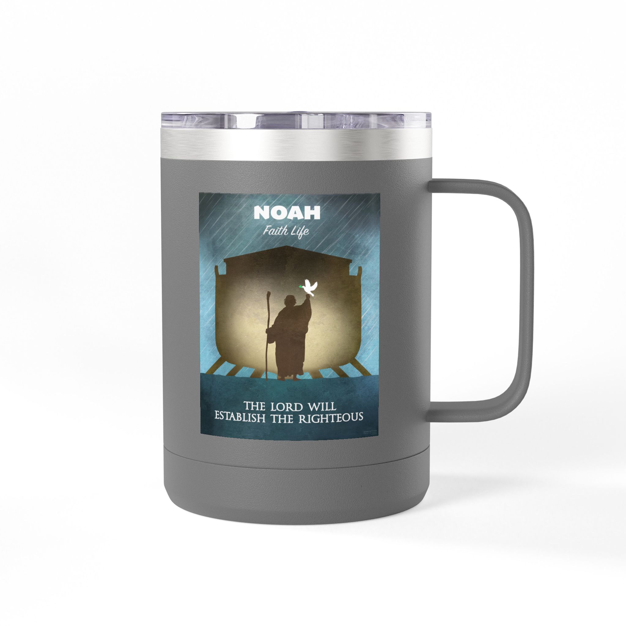 Noah and the Ark Christian Travel Mug - Bible Coffee Mug 15oz 26 Noah and the Ark Christian Travel Mug - Bible Coffee Mug 15oz - Image 26