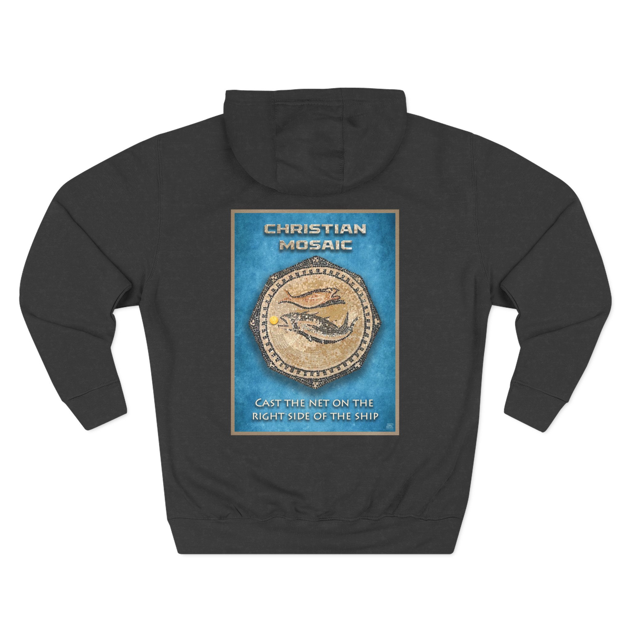 Christian Fish Blue Mosaic Hoodie - Faith Based Hoodie Halo House Christian Fish Blue Mosaic Hoodie - Faith Based Hoodie - Image 5