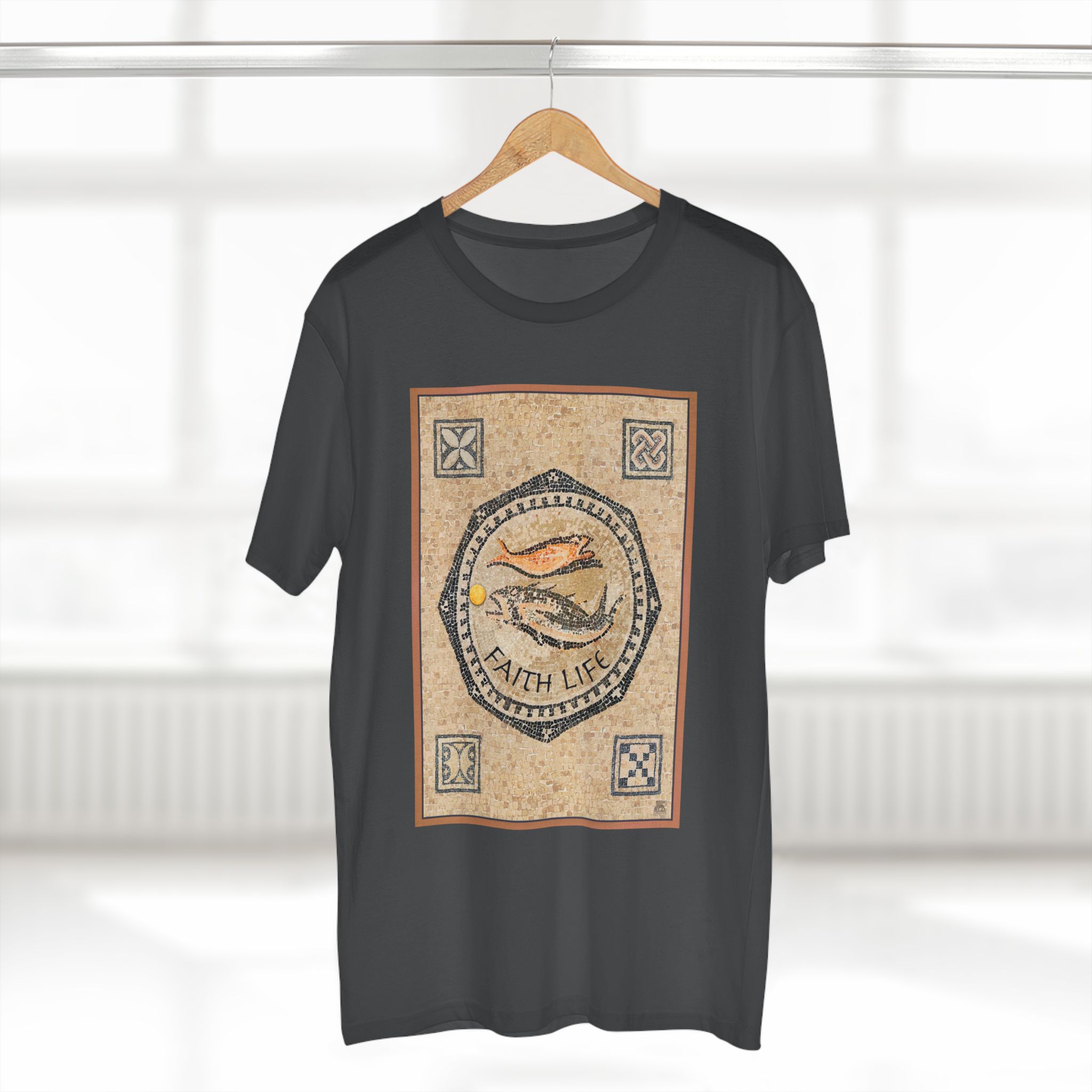 Christian Fish Mosaic T-Shirt - Faith Based T-Shirt Halo House Christian Fish Mosaic T-Shirt - Faith Based T-Shirt - Image 12