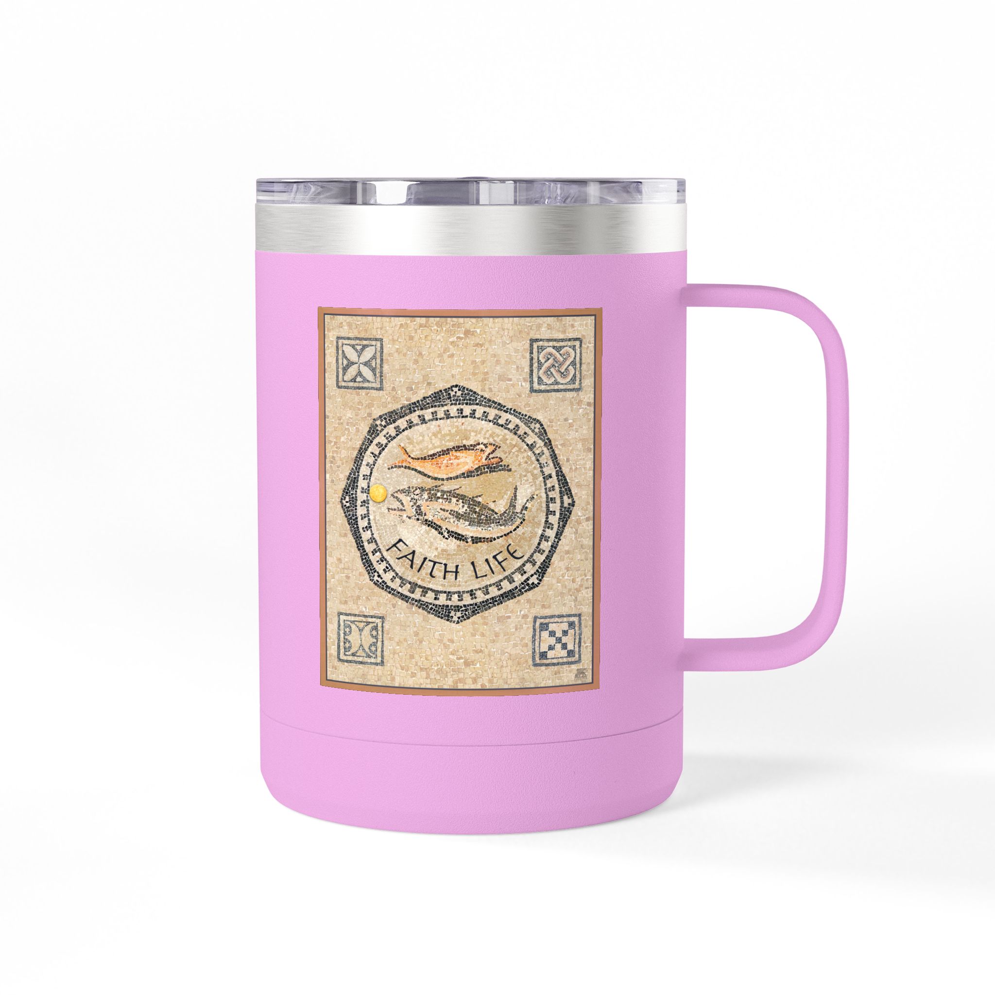 Christian Fish Tile Mosaic Travel Mug - Christian Coffee Mug 15oz 38 Christian Fish Tile Mosaic Travel Mug - Christian Coffee Mug 15oz - Image 38