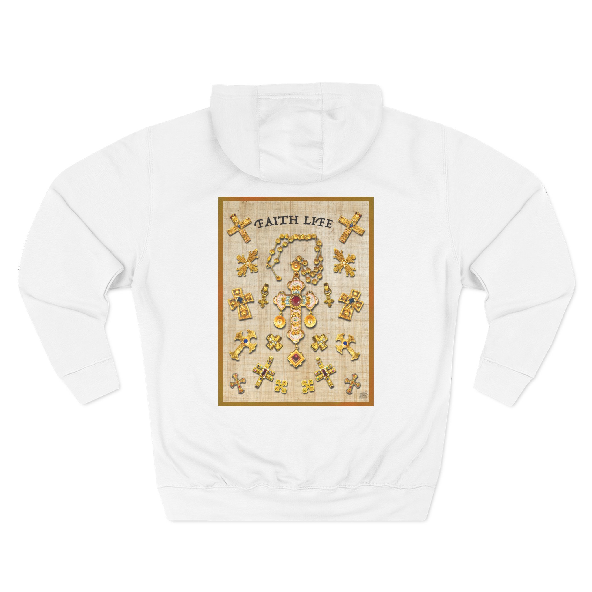 Christian Golden Crosses Hoodie - Faith Based Hoodie Halo House Christian Golden Crosses Hoodie - Faith Based Hoodie