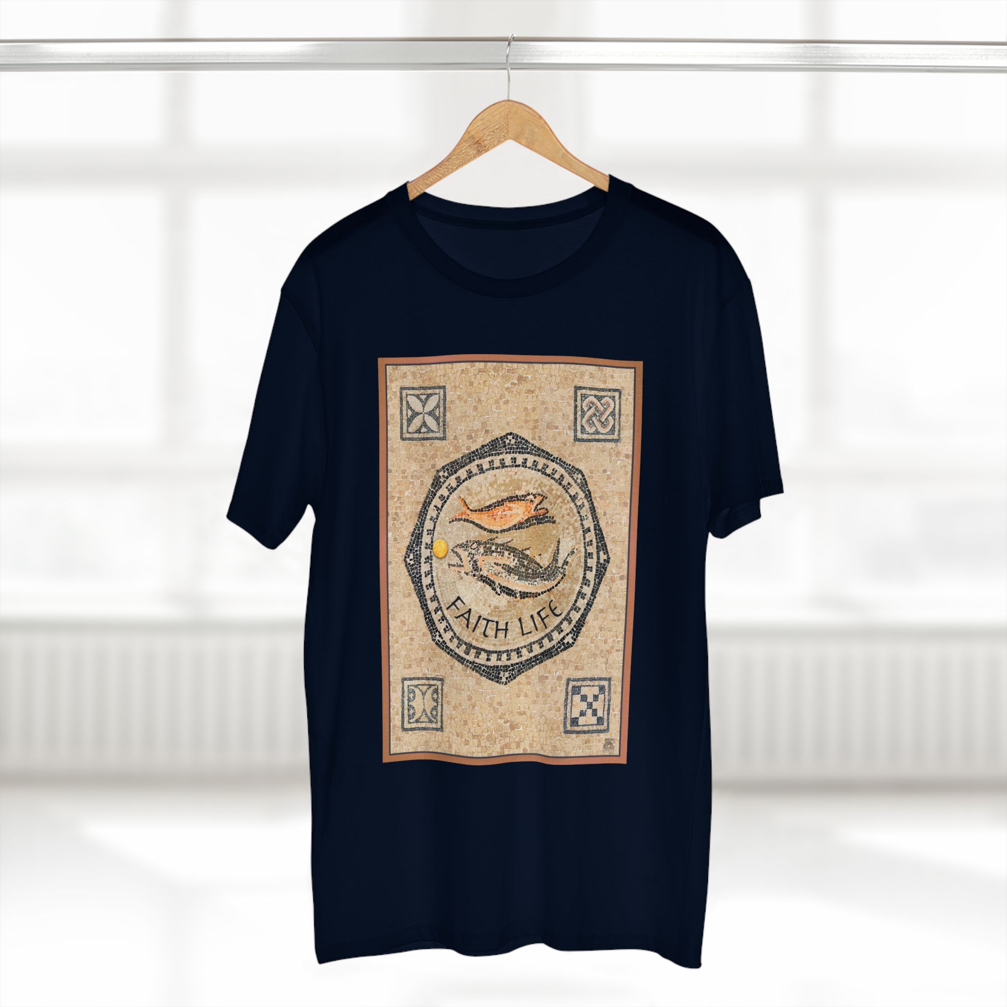 Christian Fish Mosaic T-Shirt - Faith Based T-Shirt Halo House Christian Fish Mosaic T-Shirt - Faith Based T-Shirt - Image 18