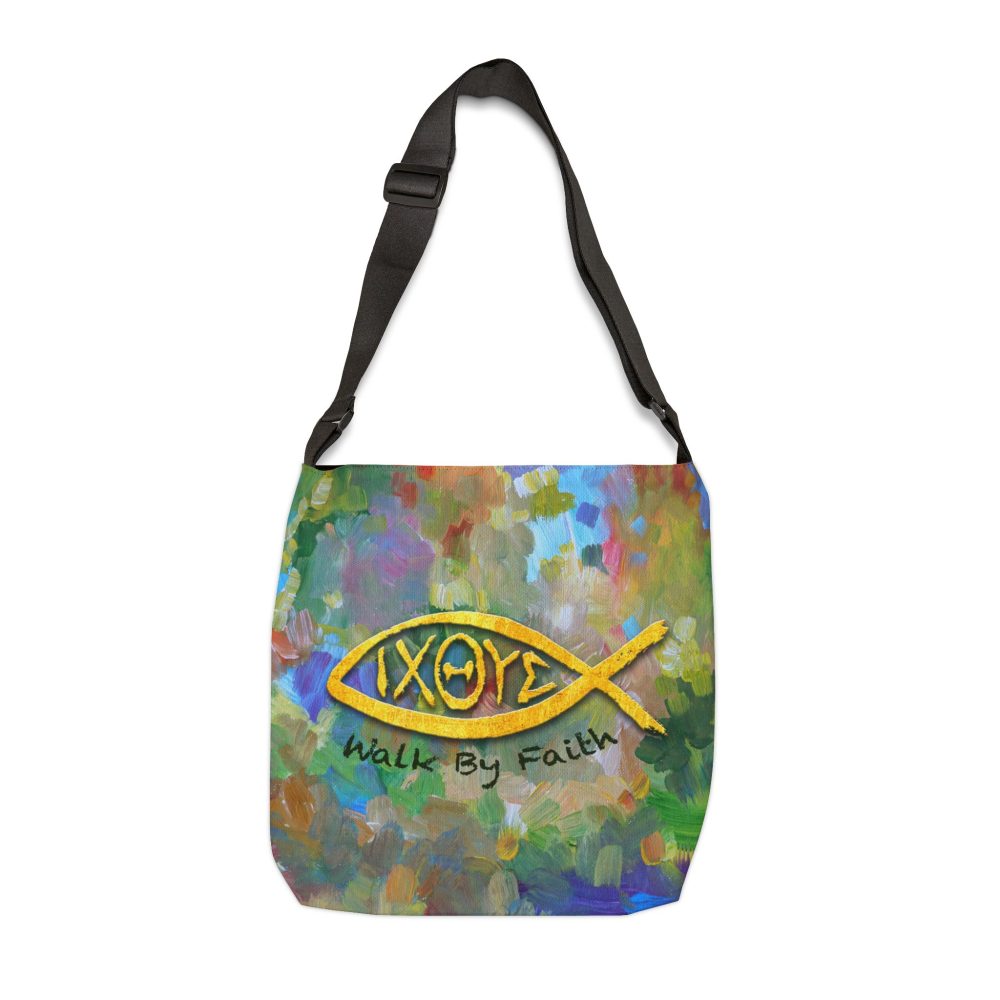 Christian Fish ICON - Adjustable Tote Bag