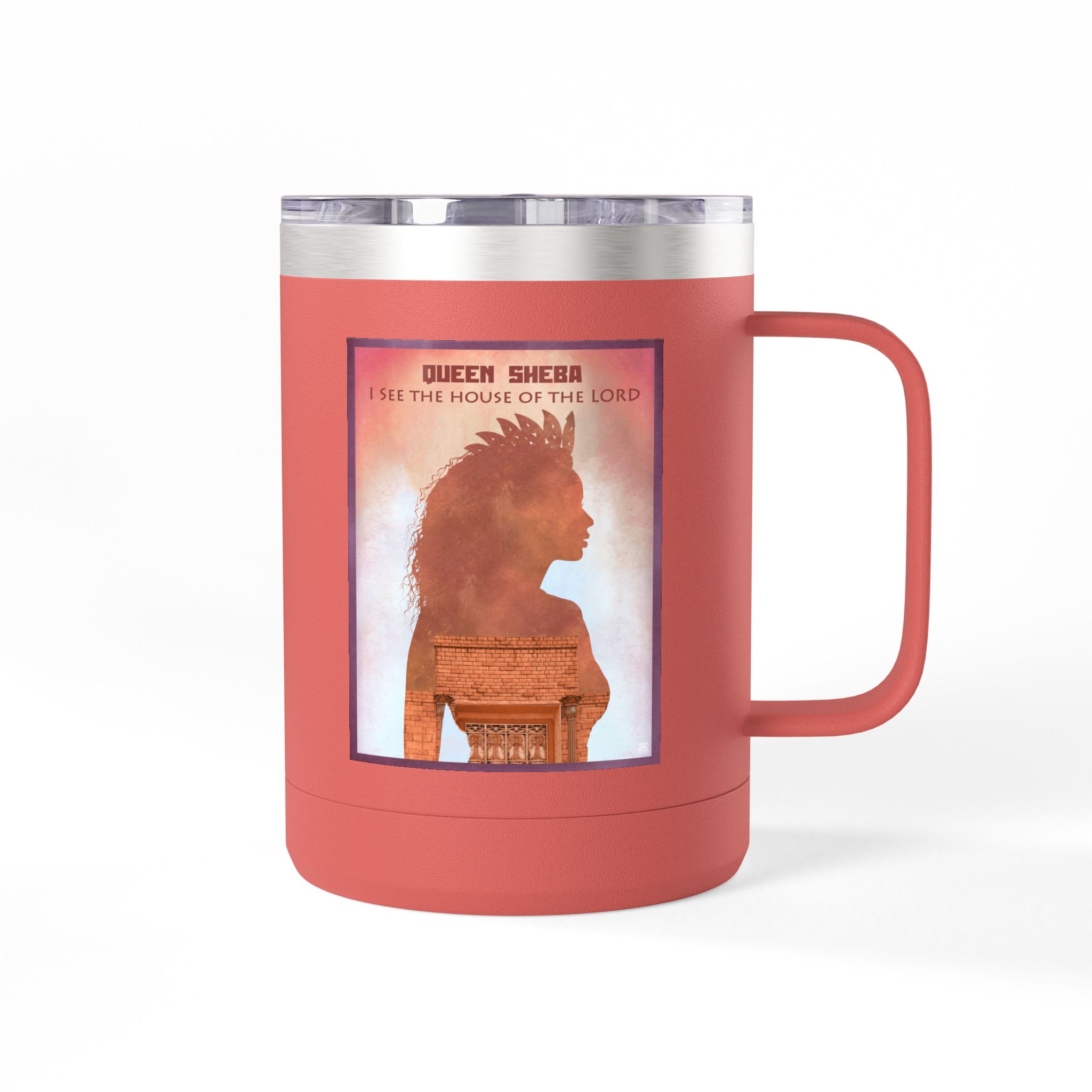 Queen Sheba, I see the House of the Lord Christian Travel Mug - Bible Coffee Mug 15oz 6 Queen Sheba, I see the House of the Lord Christian Travel Mug - Bible Coffee Mug 15oz - Image 6