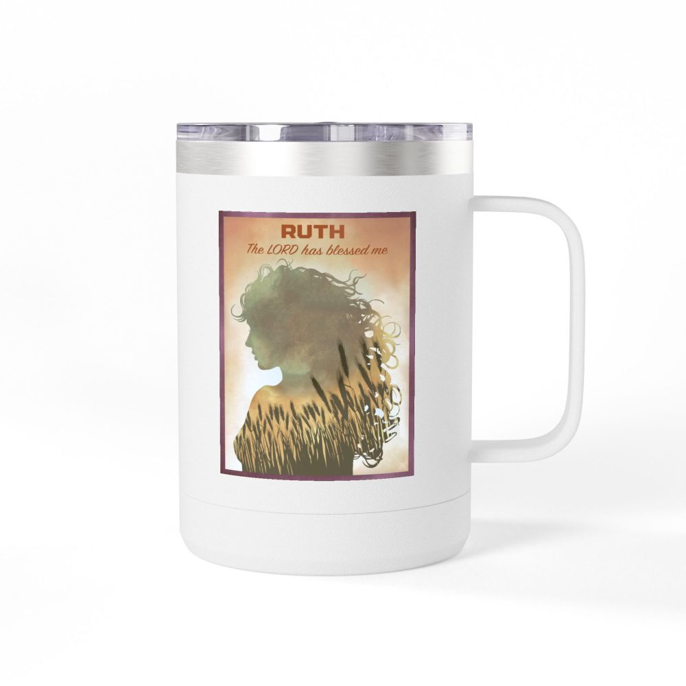 Ruth, The Lord Is My Redeemer Christian Travel Mug - Bible Coffee Mug 15oz