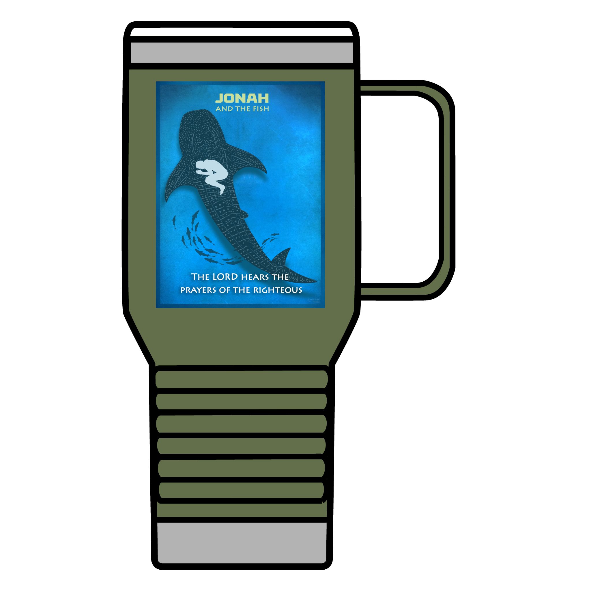 Jonah, and the Fish: Inspirational Insulated Tumbler 20oz 5 Jonah, and the Fish: Inspirational Insulated Tumbler 20oz - Image 5