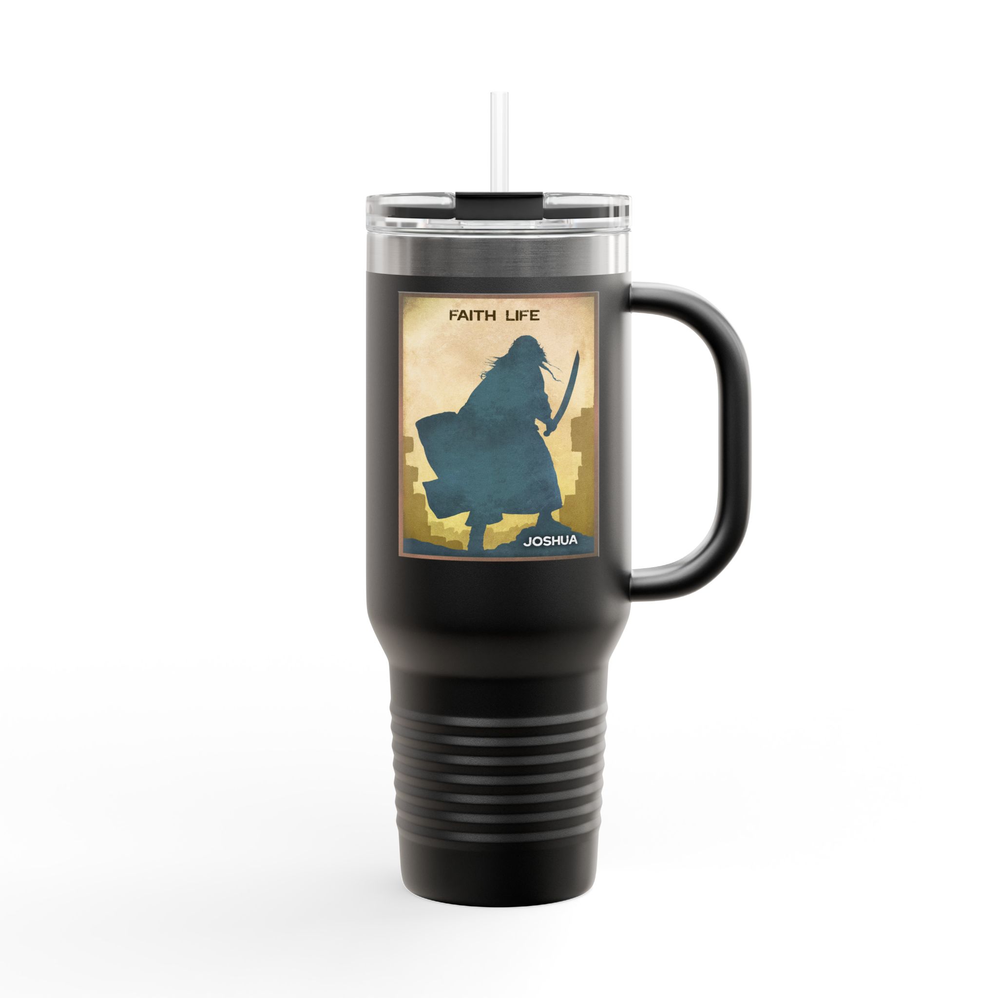 Joshua, Faith Life - Christian 40oz Tumbler 5 Joshua, Faith Life - Christian 40oz Tumbler - Image 5