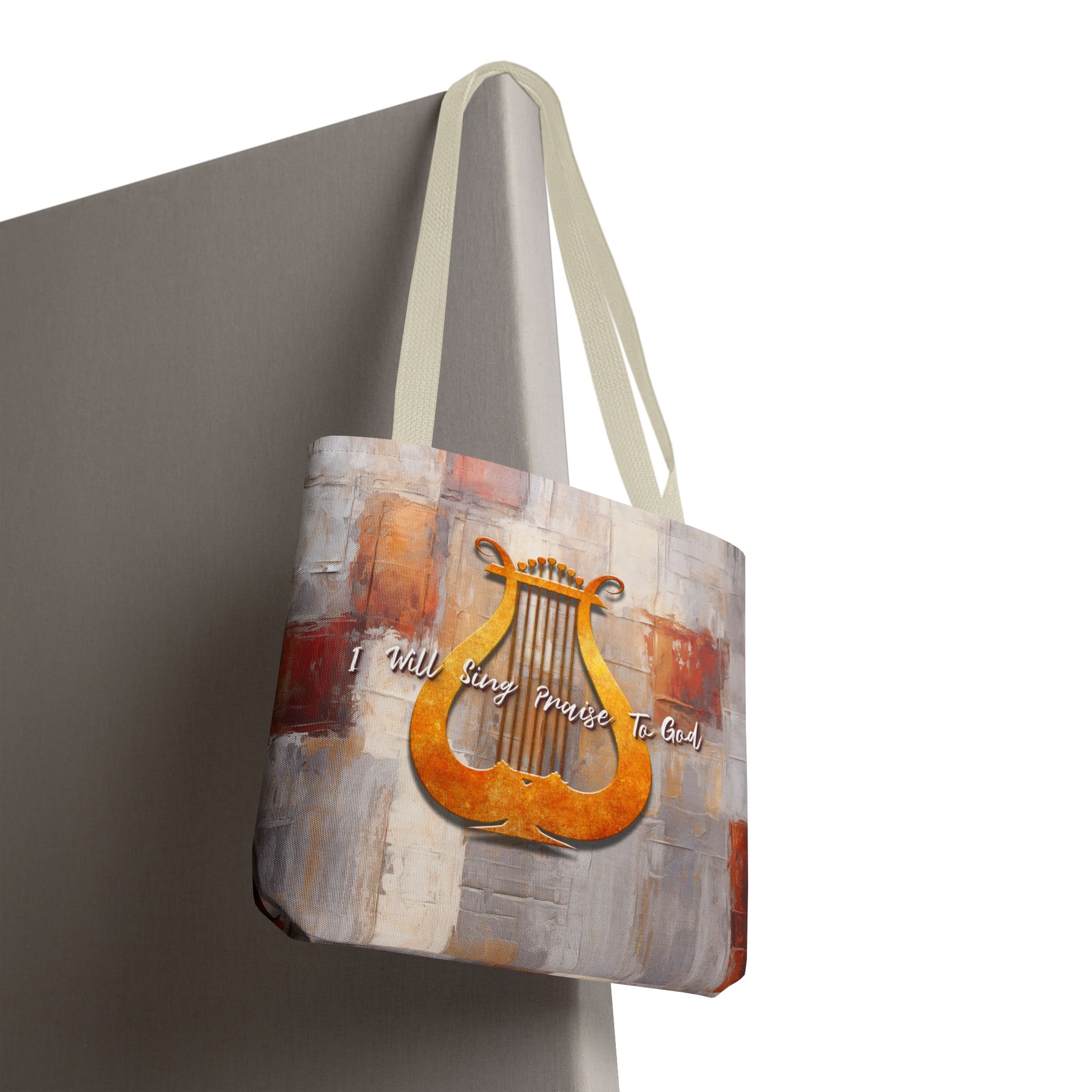 The Harp of God Christian Tote Bag - Inspirational Worship Faith Tote Bag Halo House The Harp of God Christian Tote Bag - Inspirational Worship Faith Tote Bag - Image 12