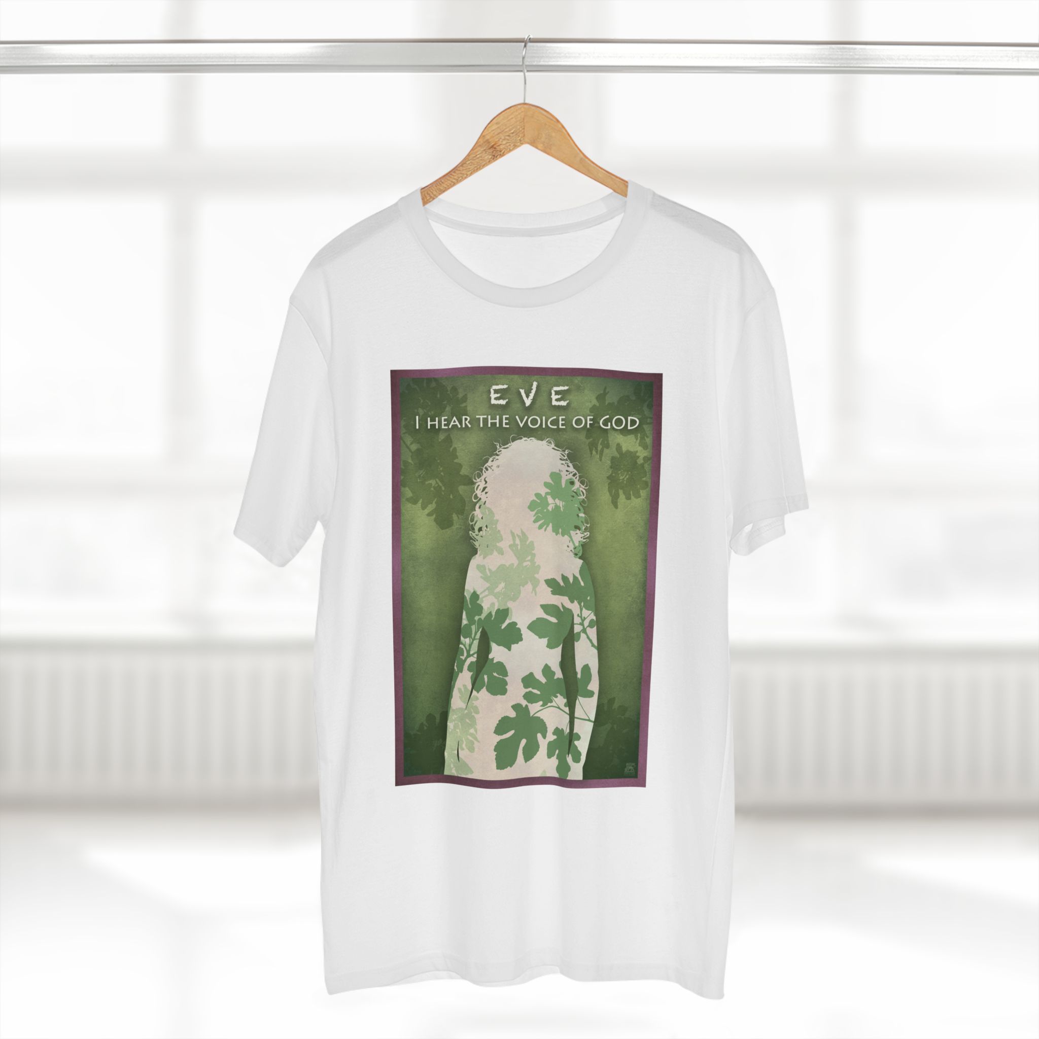 Eve, Women’s Christian T-Shirt - “I Hear the Voice of God” Faith T-Shirt Halo House Eve, Women’s Christian T-Shirt - “I Hear the Voice of God” Faith T-Shirt - Image 3