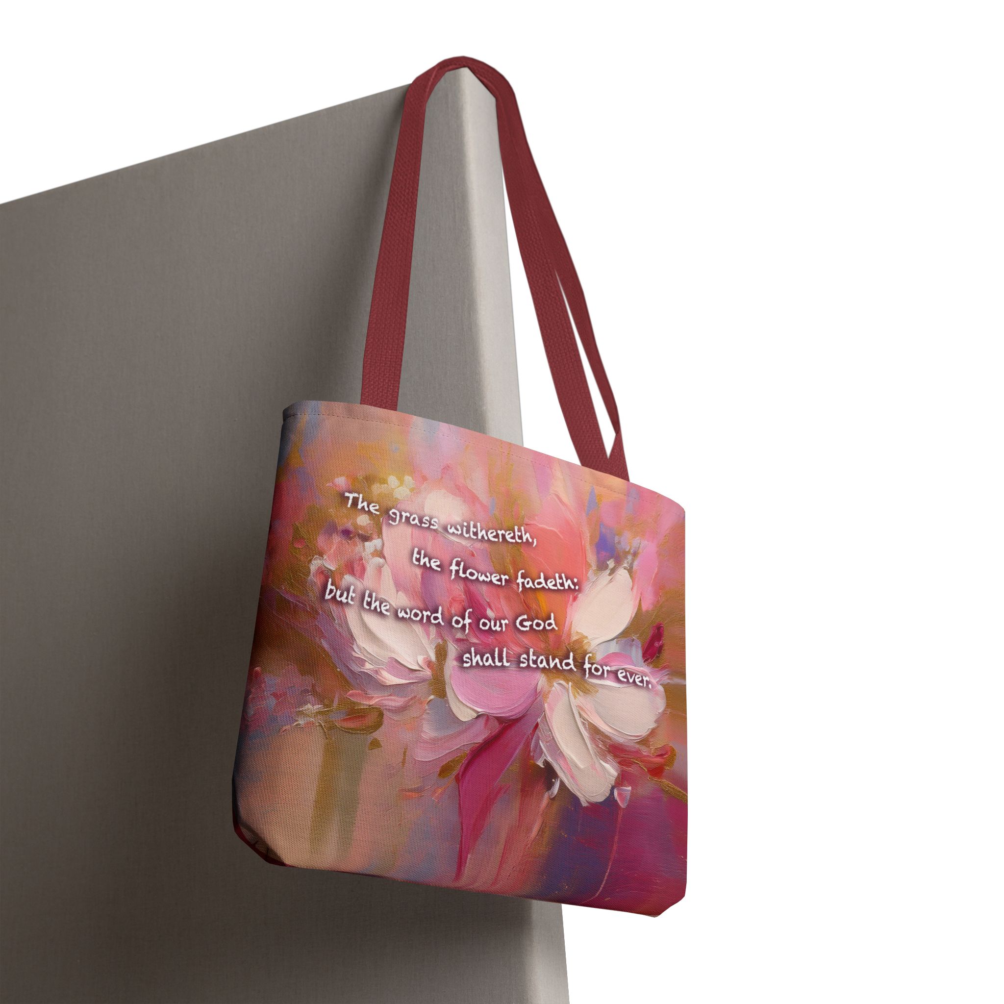 The Word of Our God Shall Stand Forever Christian Tote Bag - Isaiah 40:8 Inspirational Tote 8 The Word of Our God Shall Stand Forever Christian Tote Bag - Isaiah 40:8 Inspirational Tote - Image 8