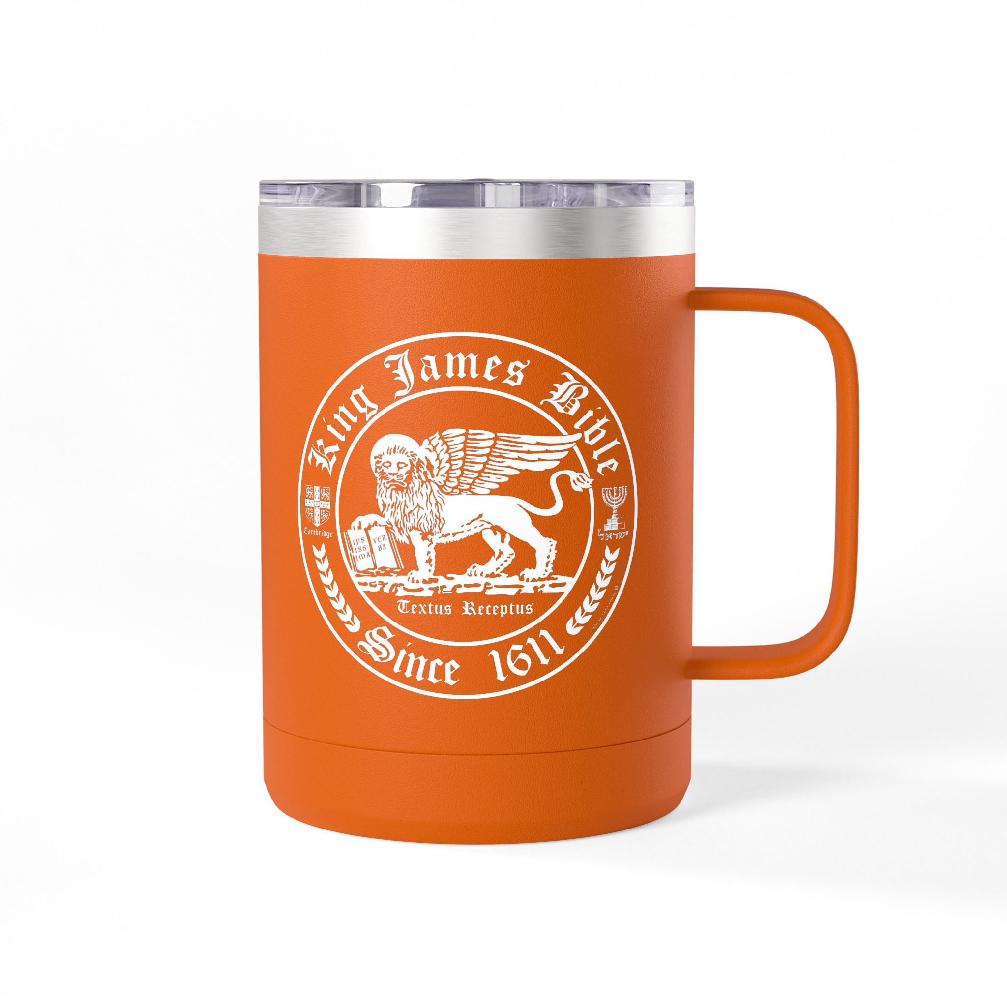 King James Bible White Lion Logo Christian Travel Mug - KJV Coffee Mug 15oz 22 King James Bible White Lion Logo Christian Travel Mug - KJV Coffee Mug 15oz - Image 22