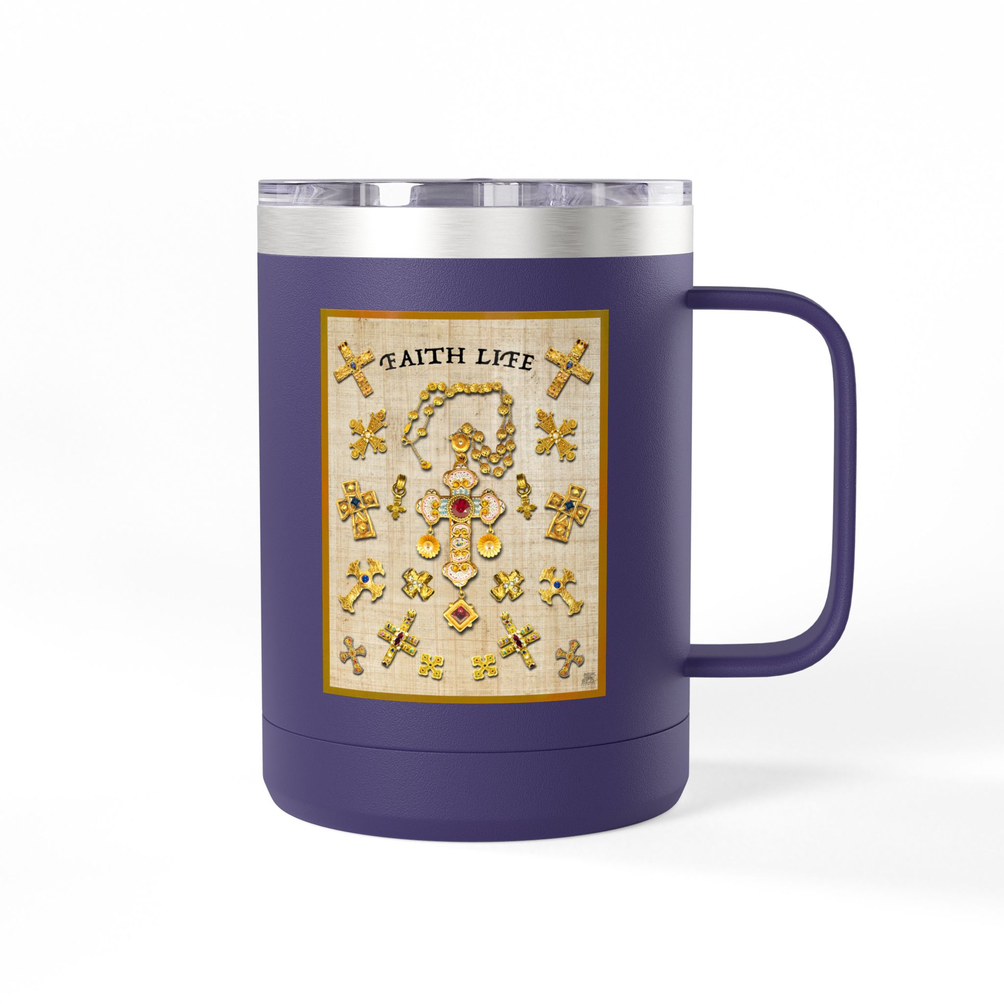 Golden Crosses Christian Travel Mug - Christian Coffee Mug 15oz 22 Golden Crosses Christian Travel Mug - Christian Coffee Mug 15oz - Image 22