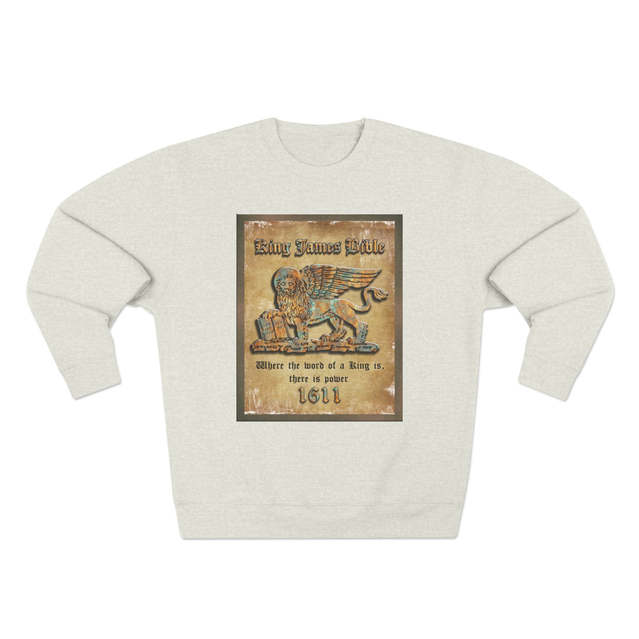 1611 King James Bible, Lion Plaque : Sweatshirt 10 1611 King James Bible, Lion Plaque : Sweatshirt - Image 10