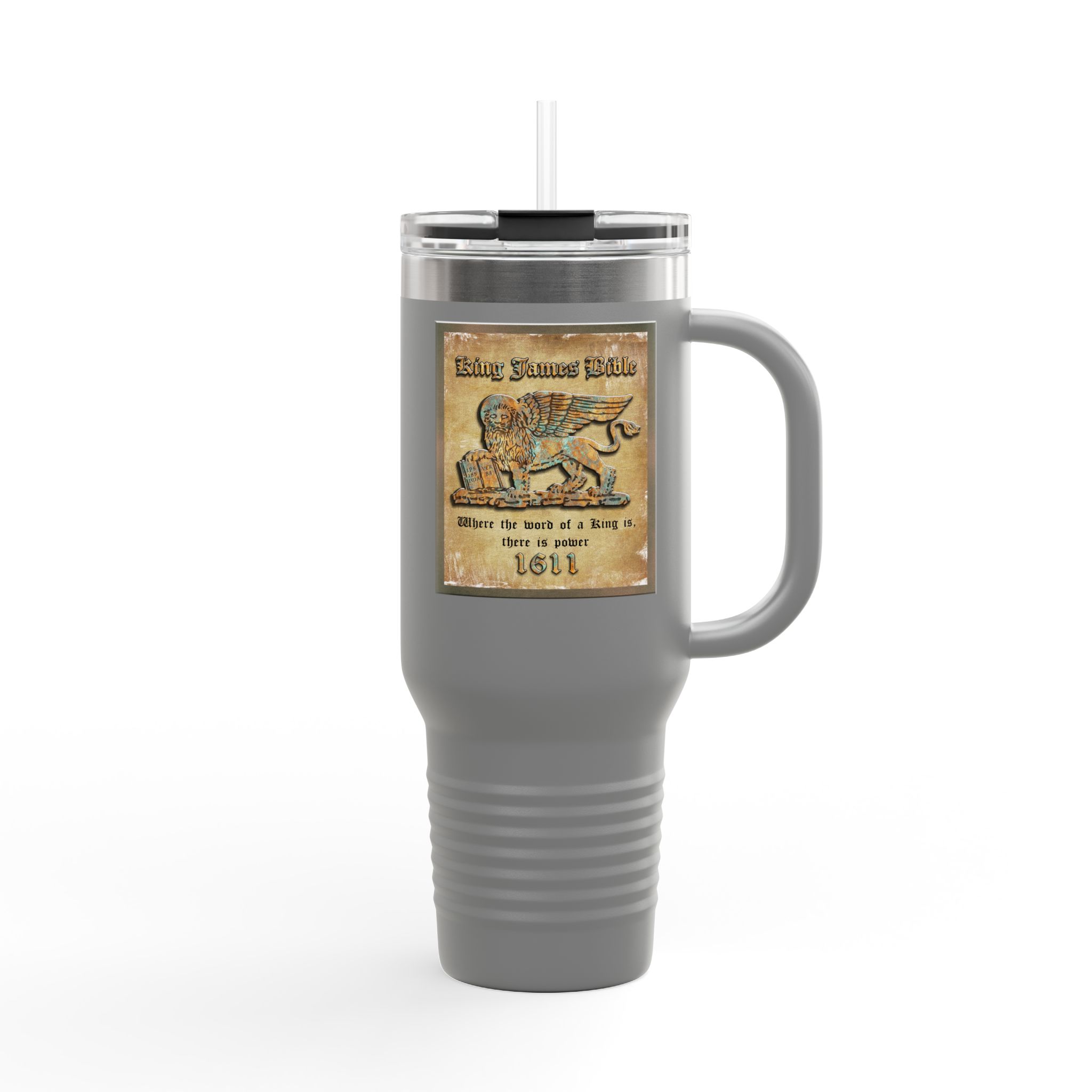 King James Bible Lion Plaque Christian Tumbler 40oz - KJV Tumbler 17 King James Bible Lion Plaque Christian Tumbler 40oz - KJV Tumbler - Image 17