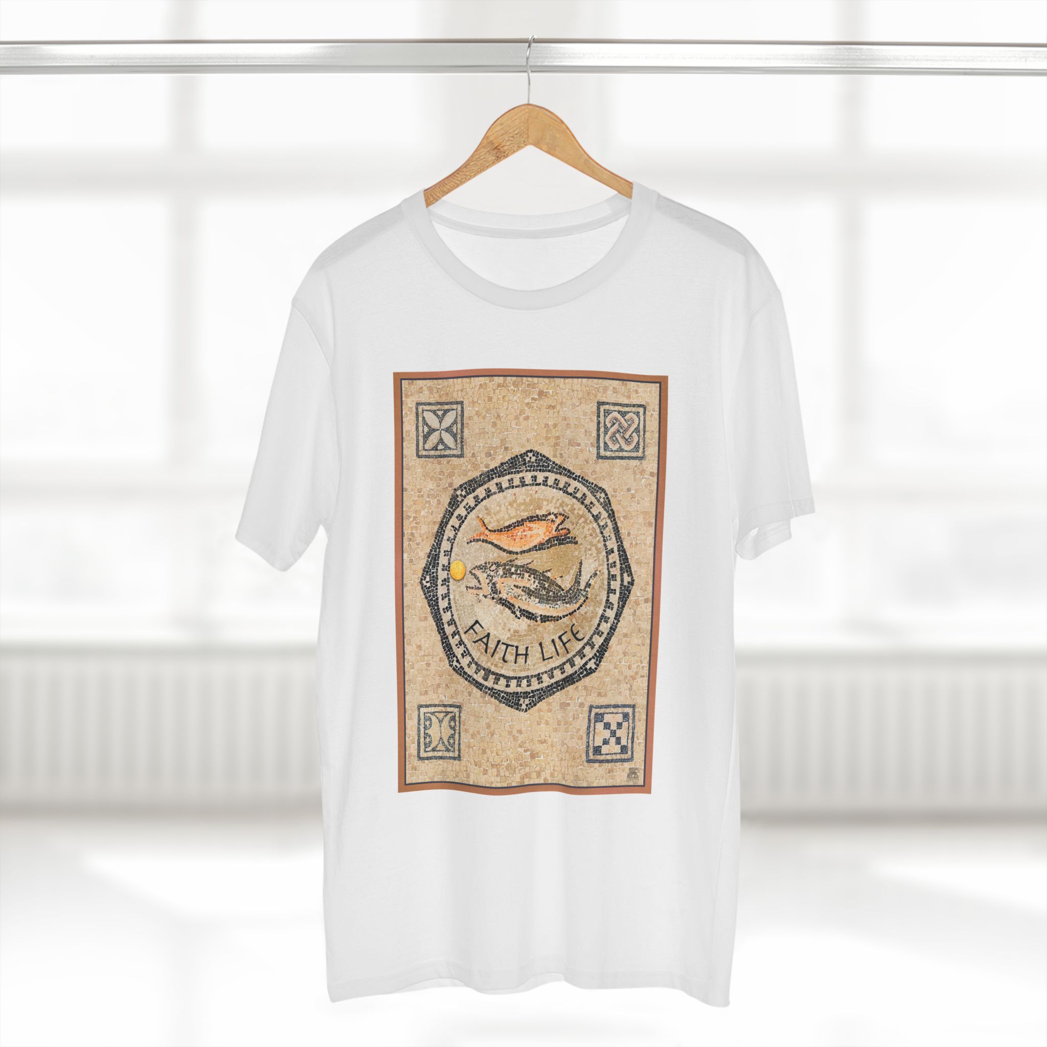 Christian Fish Mosaic T-Shirt - Faith Based T-Shirt Halo House Christian Fish Mosaic T-Shirt - Faith Based T-Shirt - Image 3