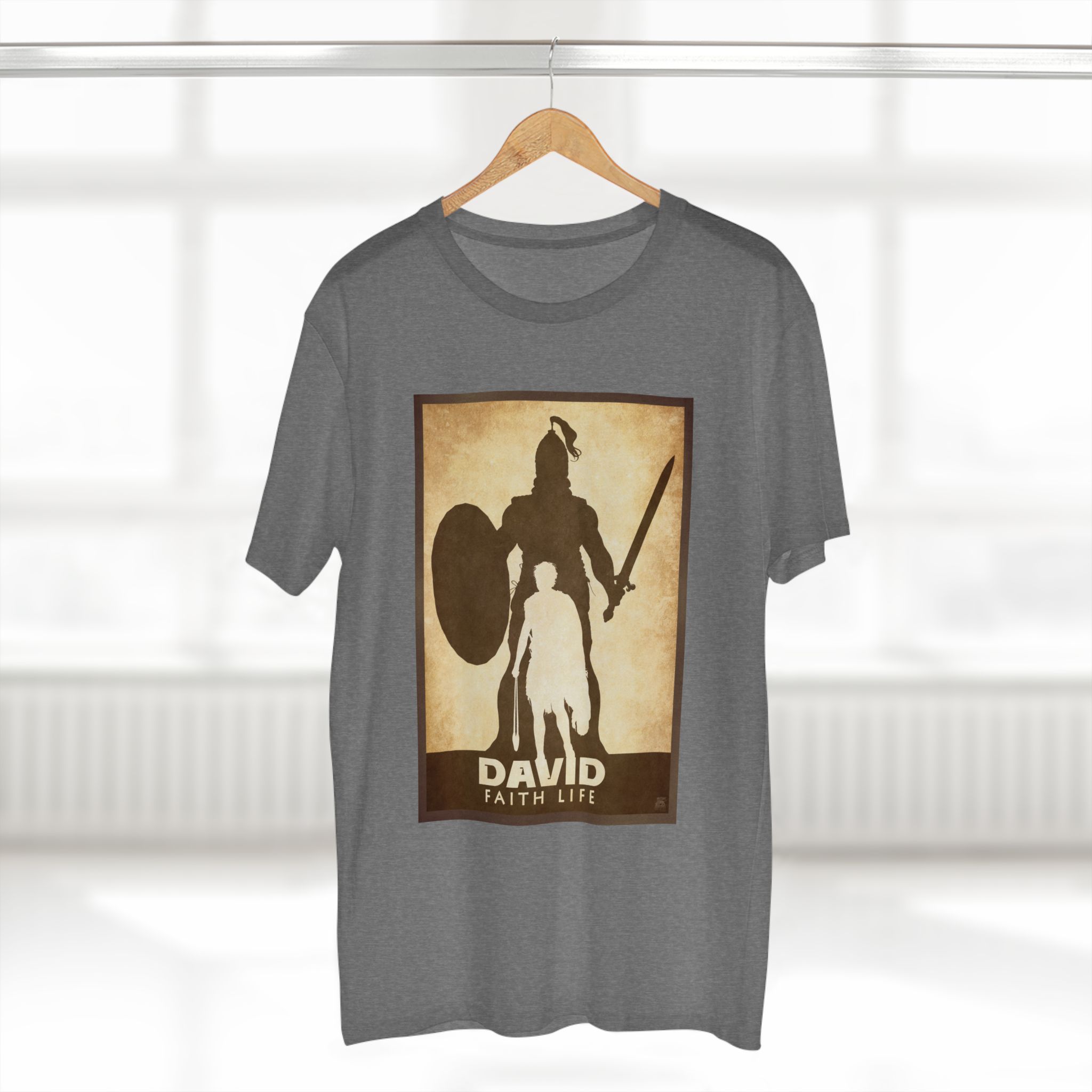 David and Goliath, Faith Life Christian T-Shirt Halo House David and Goliath, Faith Life Christian T-Shirt - Image 6
