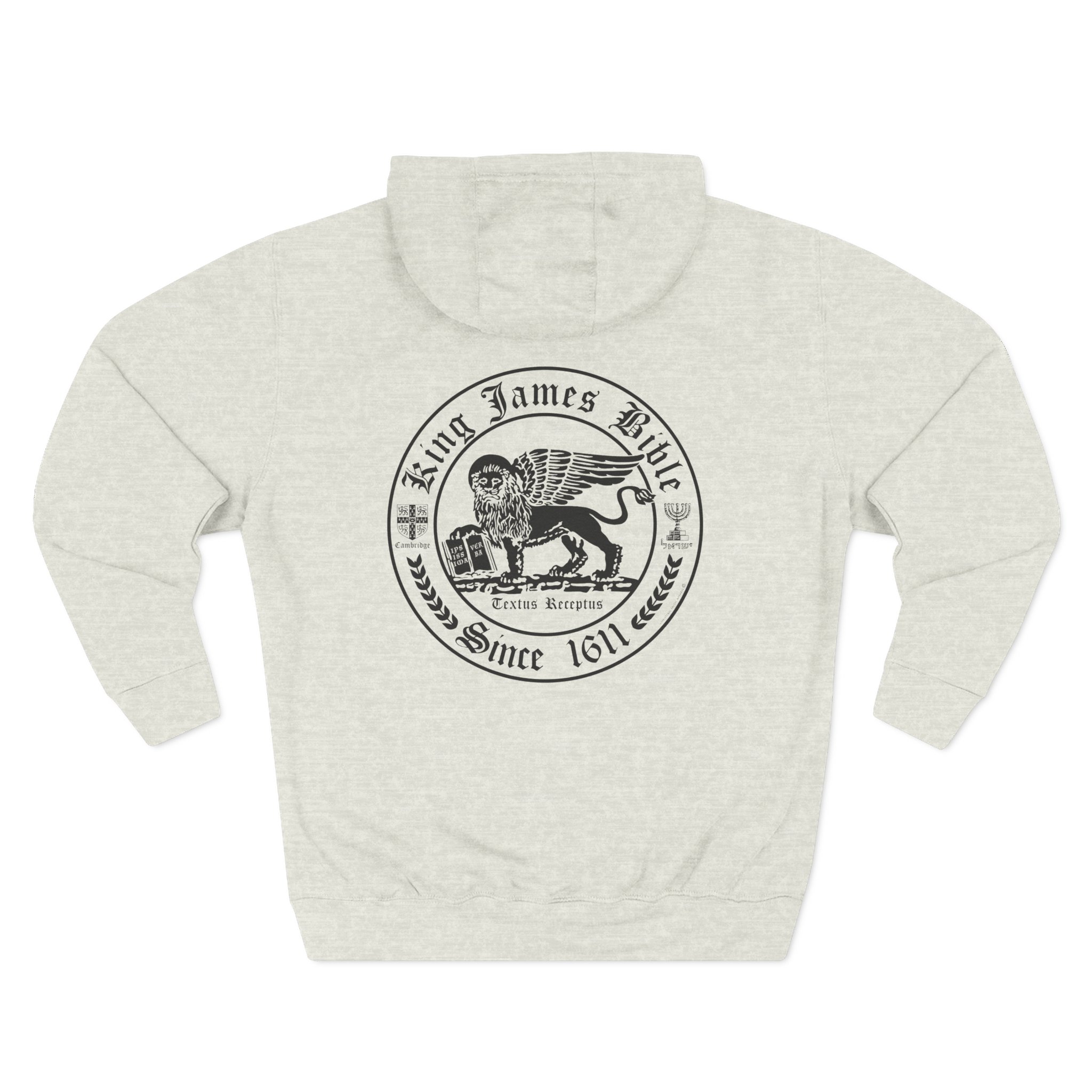 Christian KJV Bible Black Lion Hoodie - Faith Based Hoodie Halo House Christian KJV Bible Black Lion Hoodie - Faith Based Hoodie - Image 3