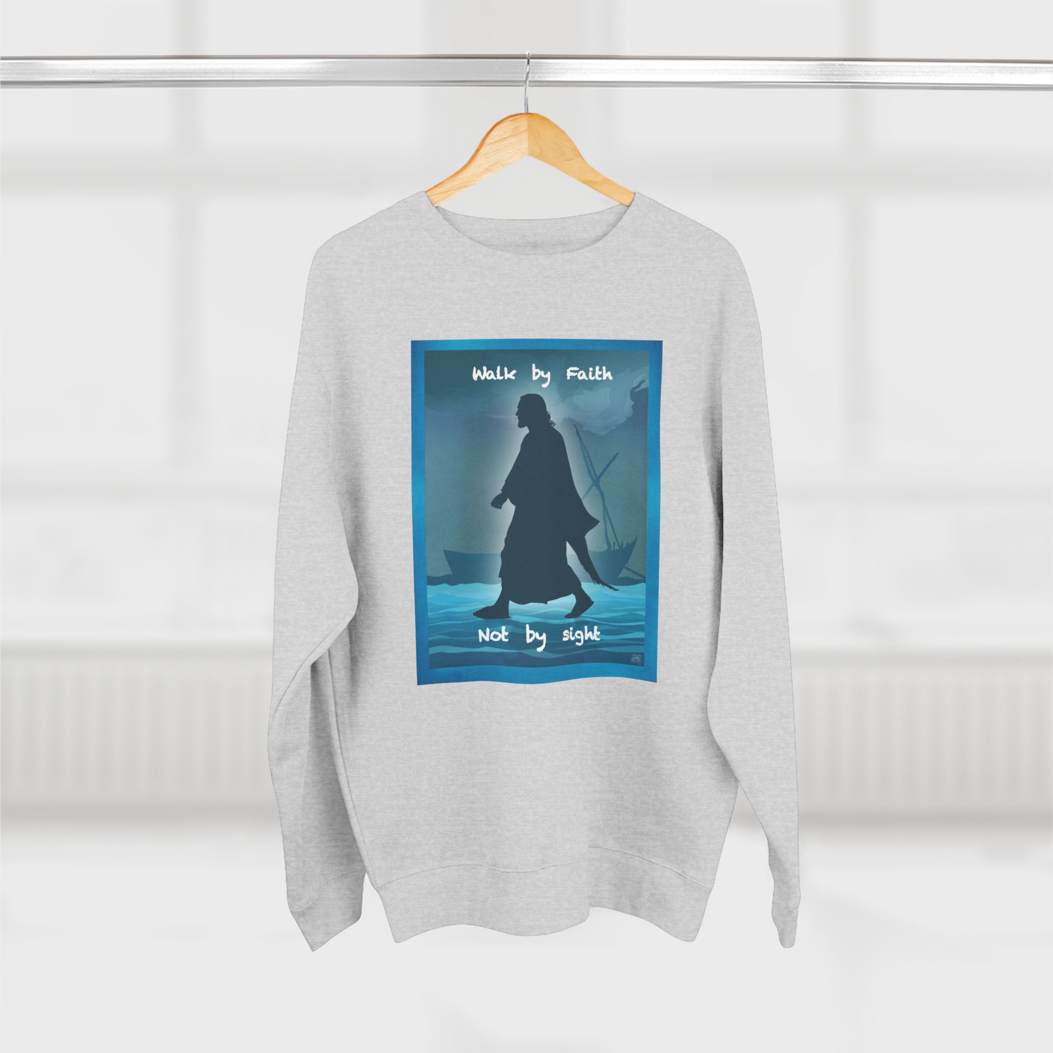 Jesus, Walk By Faith, Not by Sight: Sweatshirt Halo House Jesus, Walk By Faith, Not by Sight: Sweatshirt - Image 2