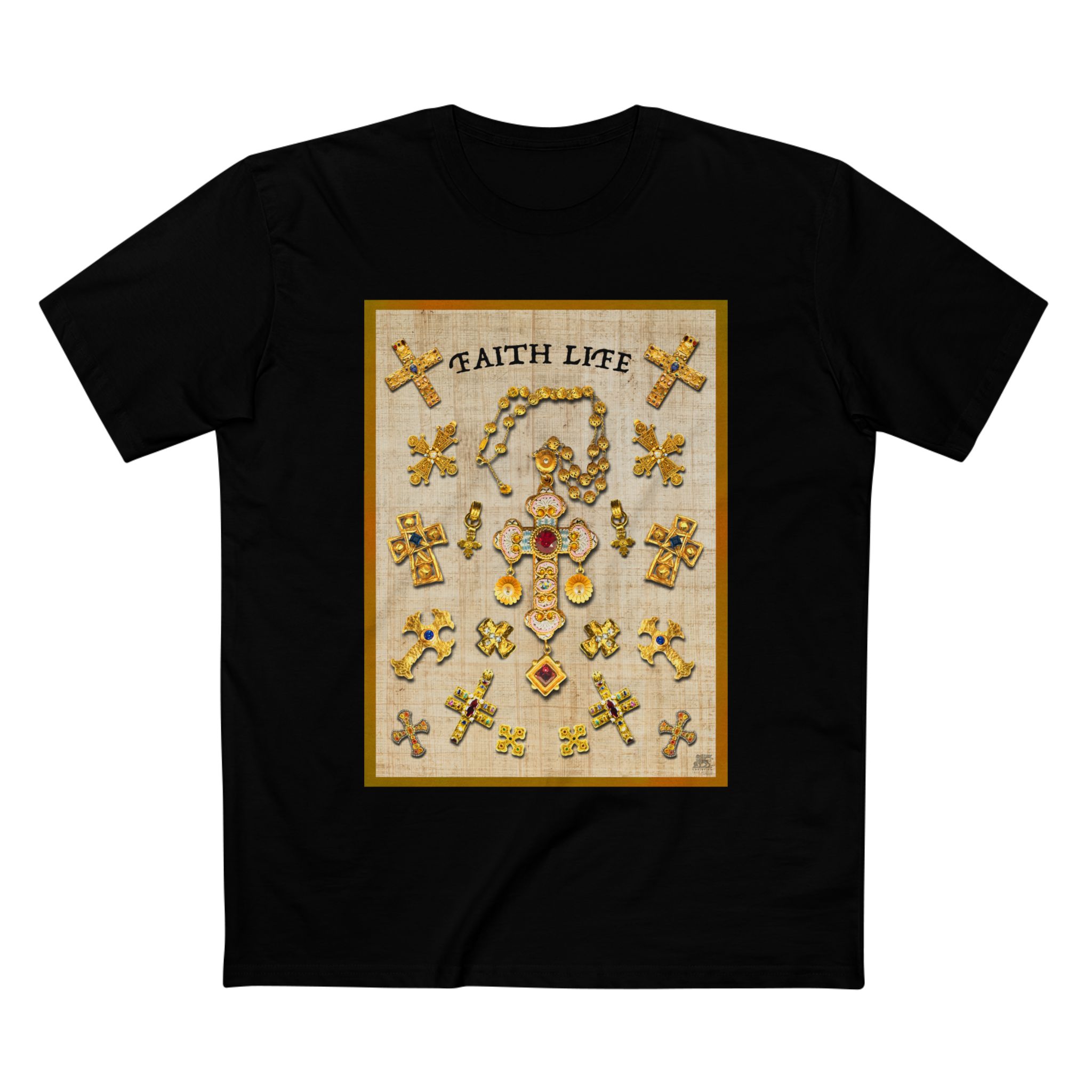 Golden Crosses Faith-Based Christian T-Shirt 4 Golden Crosses Faith-Based Christian T-Shirt - Image 4