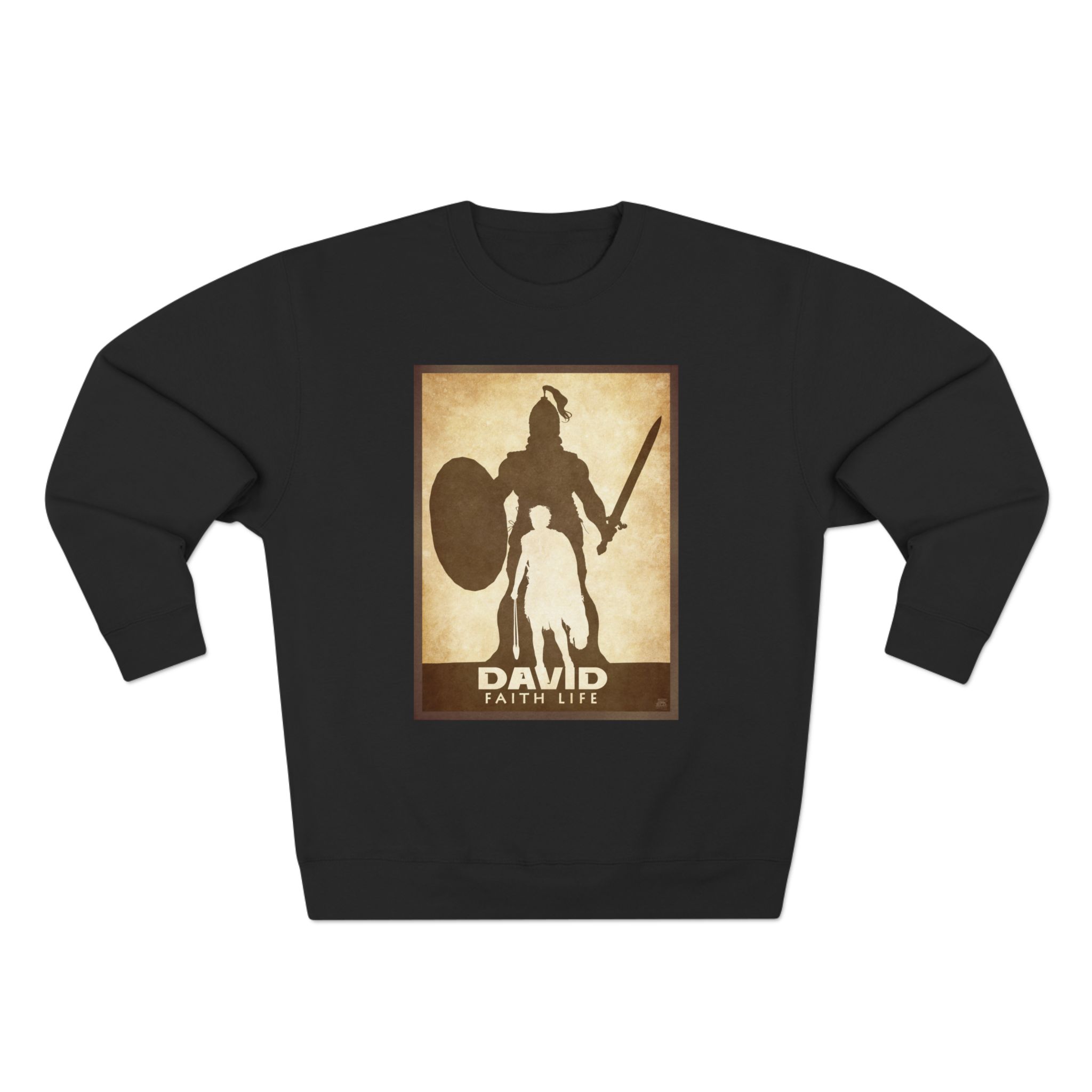 David and Goliath, Faith Life : Sweatshirt Halo House David and Goliath, Faith Life : Sweatshirt - Image 7