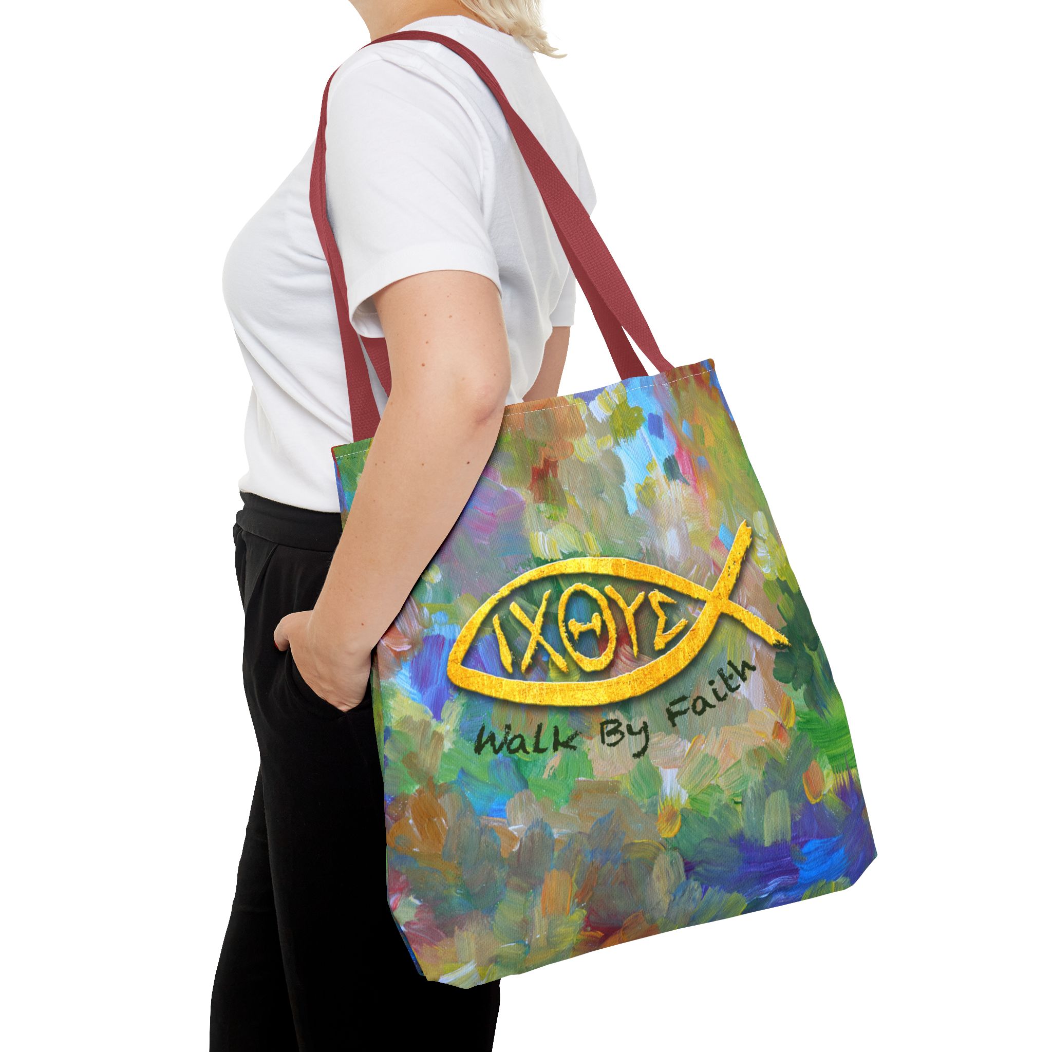 Walk by Faith Christian Tote Bag - Inspirational Faith Bag for Women 7 Walk by Faith Christian Tote Bag - Inspirational Faith Bag for Women - Image 7