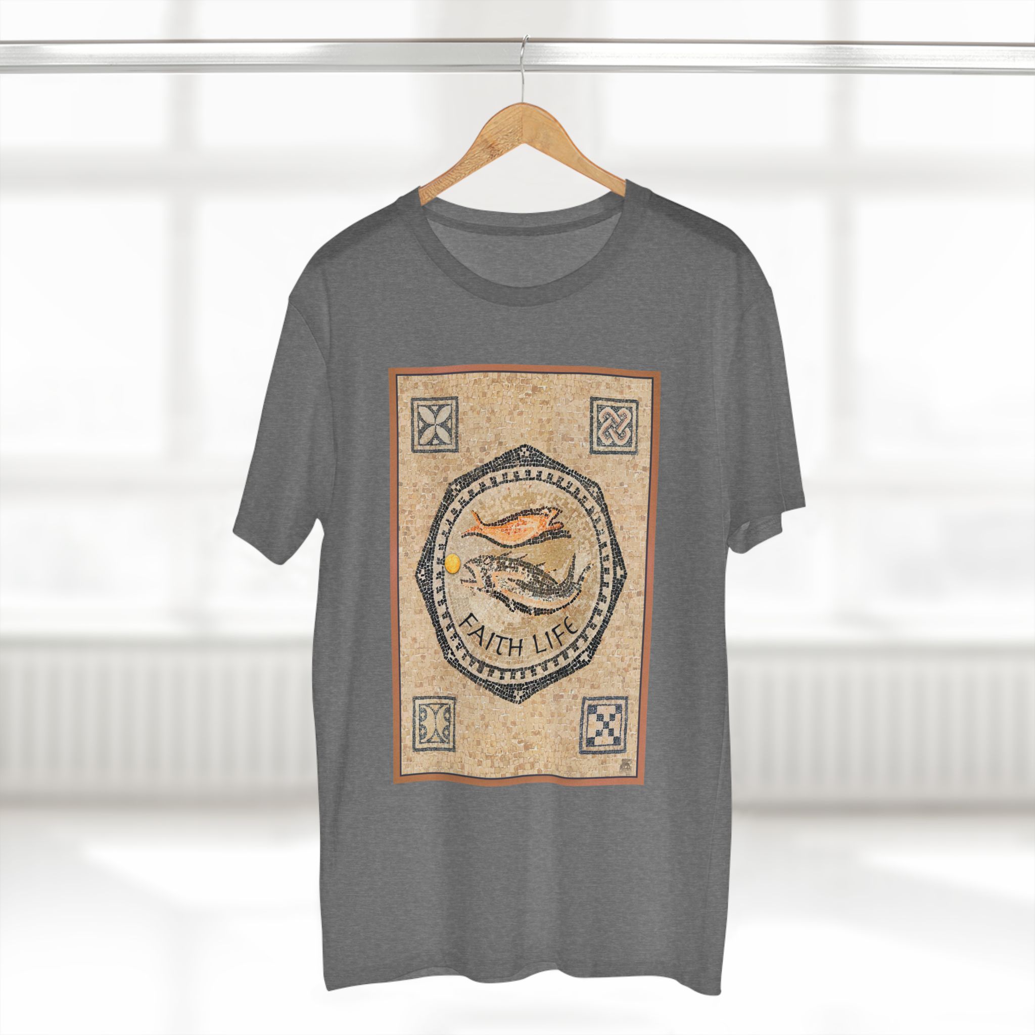 Christian Fish Mosaic T-Shirt - Faith Based T-Shirt Halo House Christian Fish Mosaic T-Shirt - Faith Based T-Shirt - Image 9