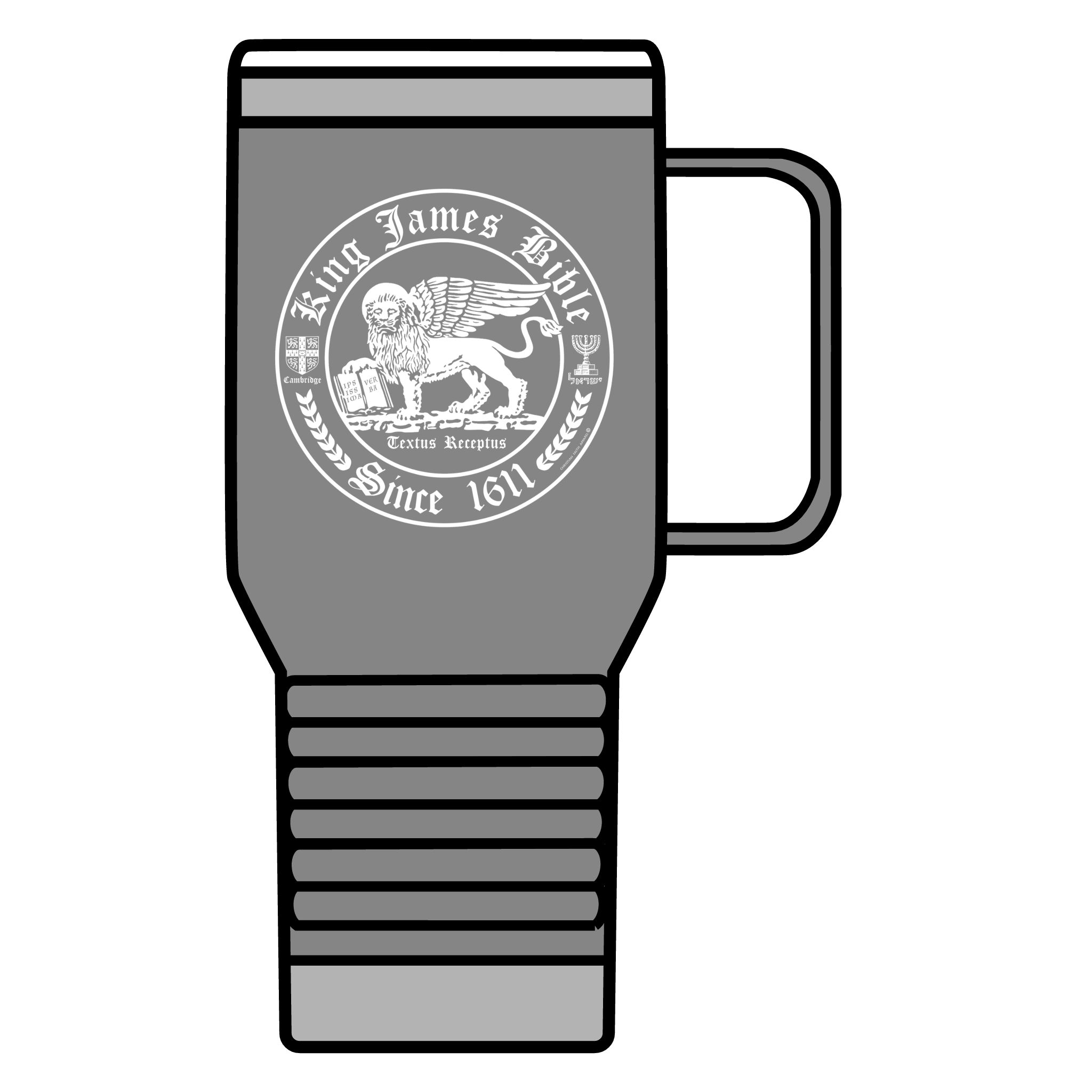 King James Bible White Lion Christian Tumbler 20oz - KJV Tumbler Halo House King James Bible White Lion Christian Tumbler 20oz - KJV Tumbler - Image 13