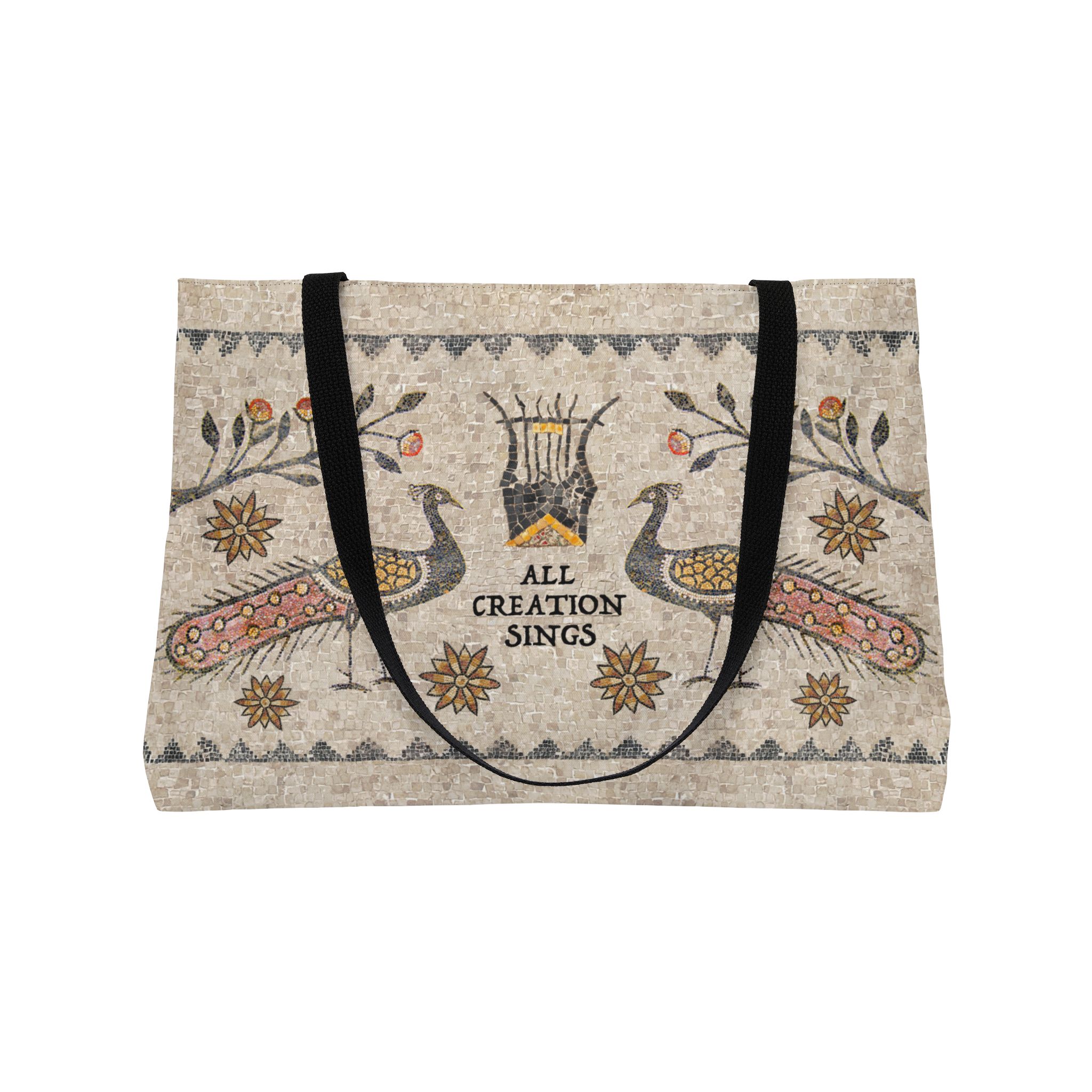 Peacock, All Creation Sings - Vacation Weekender Tote Bag 4 Peacock, All Creation Sings - Vacation Weekender Tote Bag - Image 4
