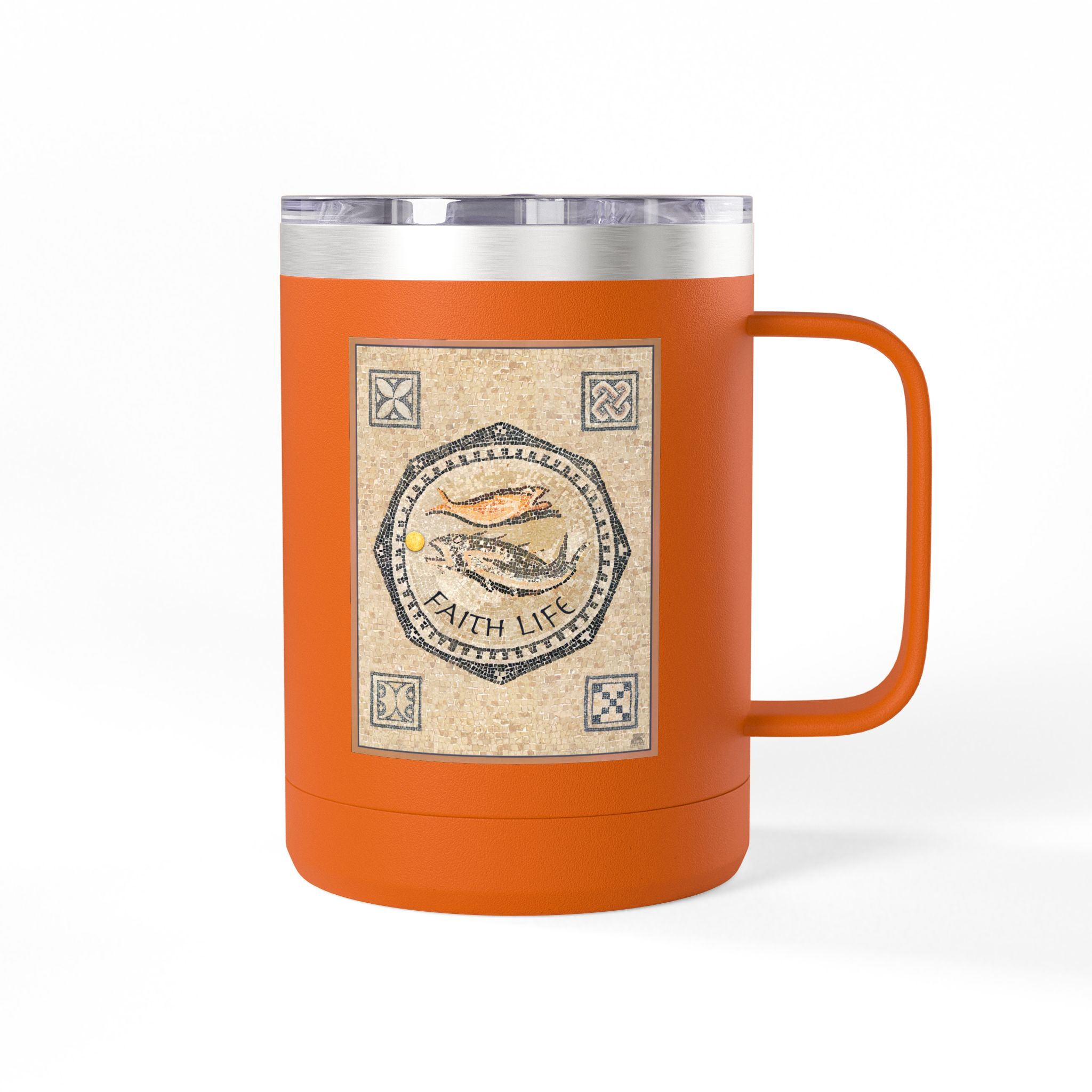 Christian Fish Tile Mosaic Travel Mug - Christian Coffee Mug 15oz 46 Christian Fish Tile Mosaic Travel Mug - Christian Coffee Mug 15oz - Image 46