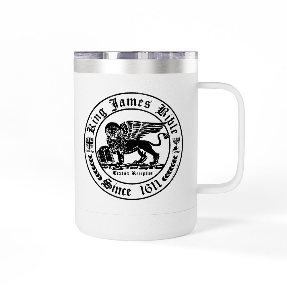 King James Bible Black Lion Logo - KJV Coffee Mug 15oz