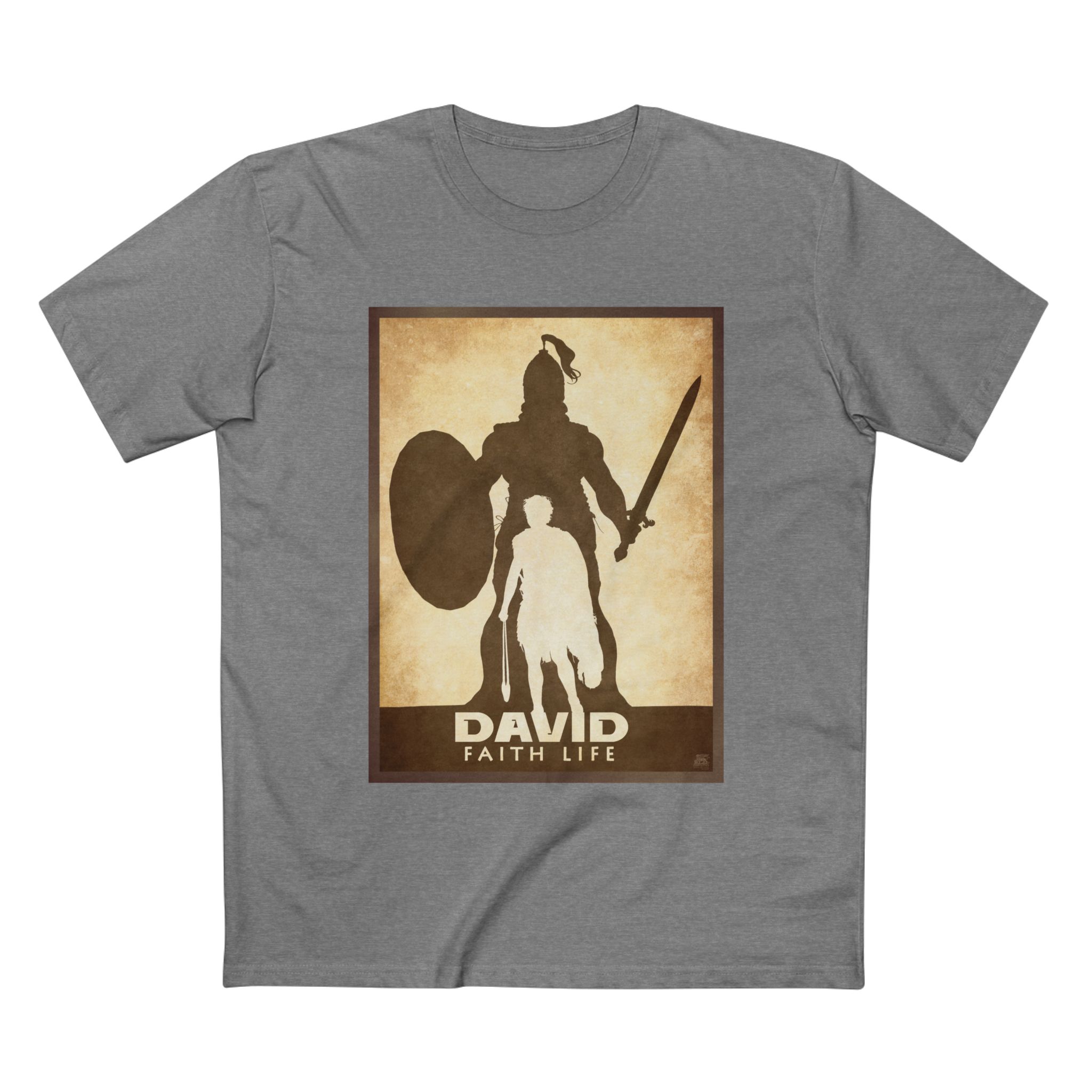 David and Goliath, Faith Life Christian T-Shirt Halo House David and Goliath, Faith Life Christian T-Shirt - Image 5