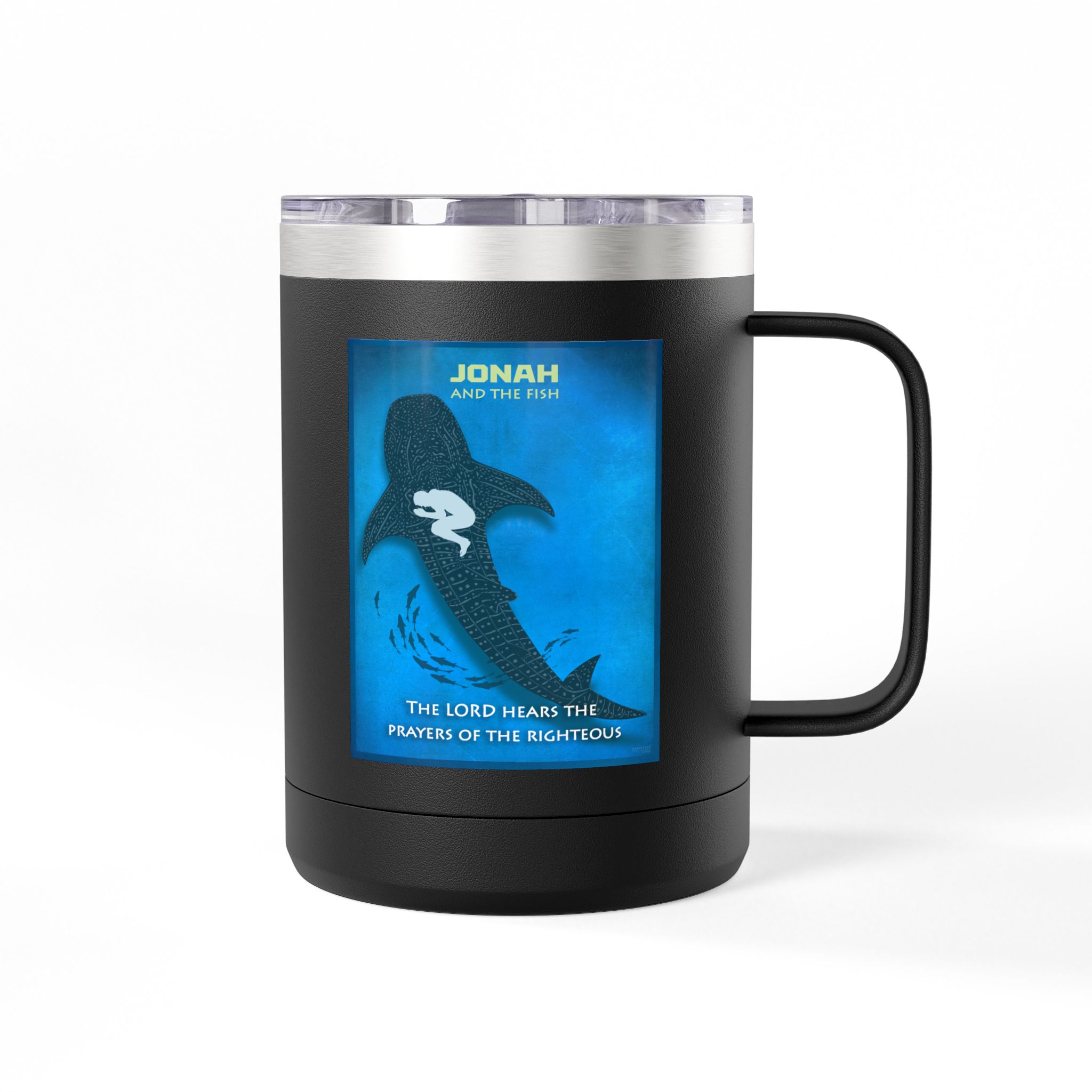 Jonah, and the Fish Christian Travel Mug - Bible Coffee Mug 15oz 6 Jonah, and the Fish Christian Travel Mug - Bible Coffee Mug 15oz - Image 6