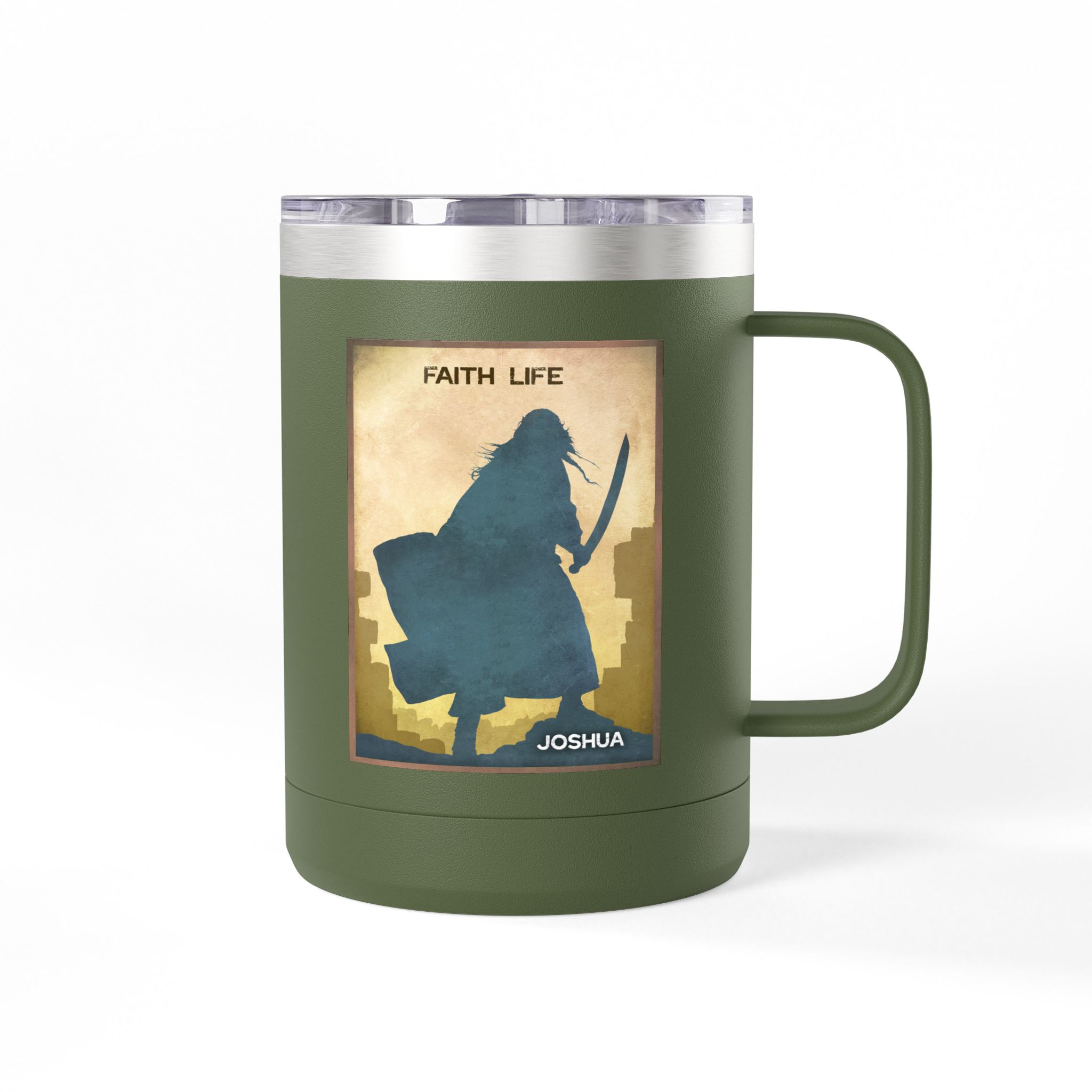 Joshua, Faith Life Christian Travel Mug - Bible Coffee Mug 15oz 14 Joshua, Faith Life Christian Travel Mug - Bible Coffee Mug 15oz - Image 14