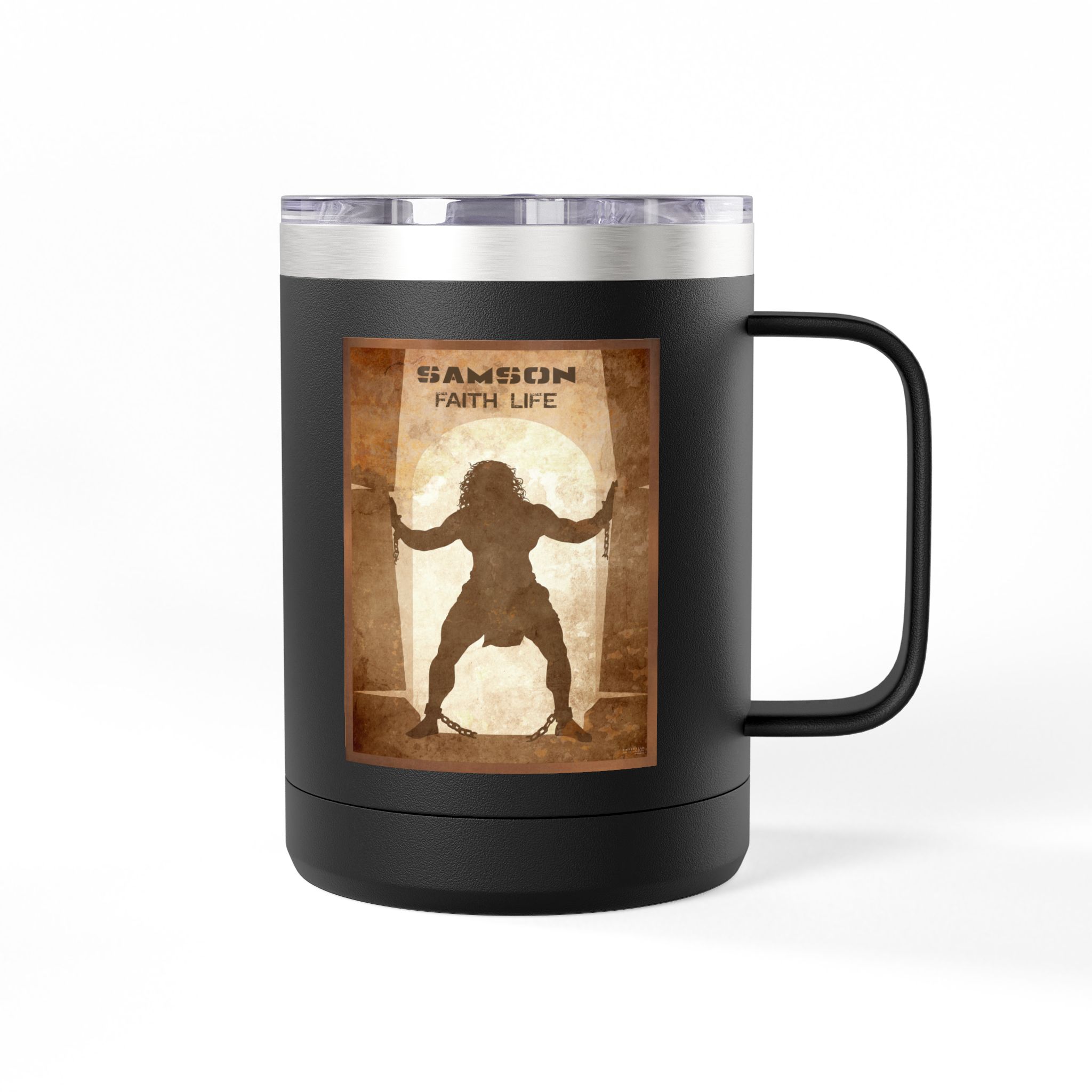 Samson, Faith Life Christian Travel Mug - Bible Coffee Mug 15oz 10 Samson, Faith Life Christian Travel Mug - Bible Coffee Mug 15oz - Image 10