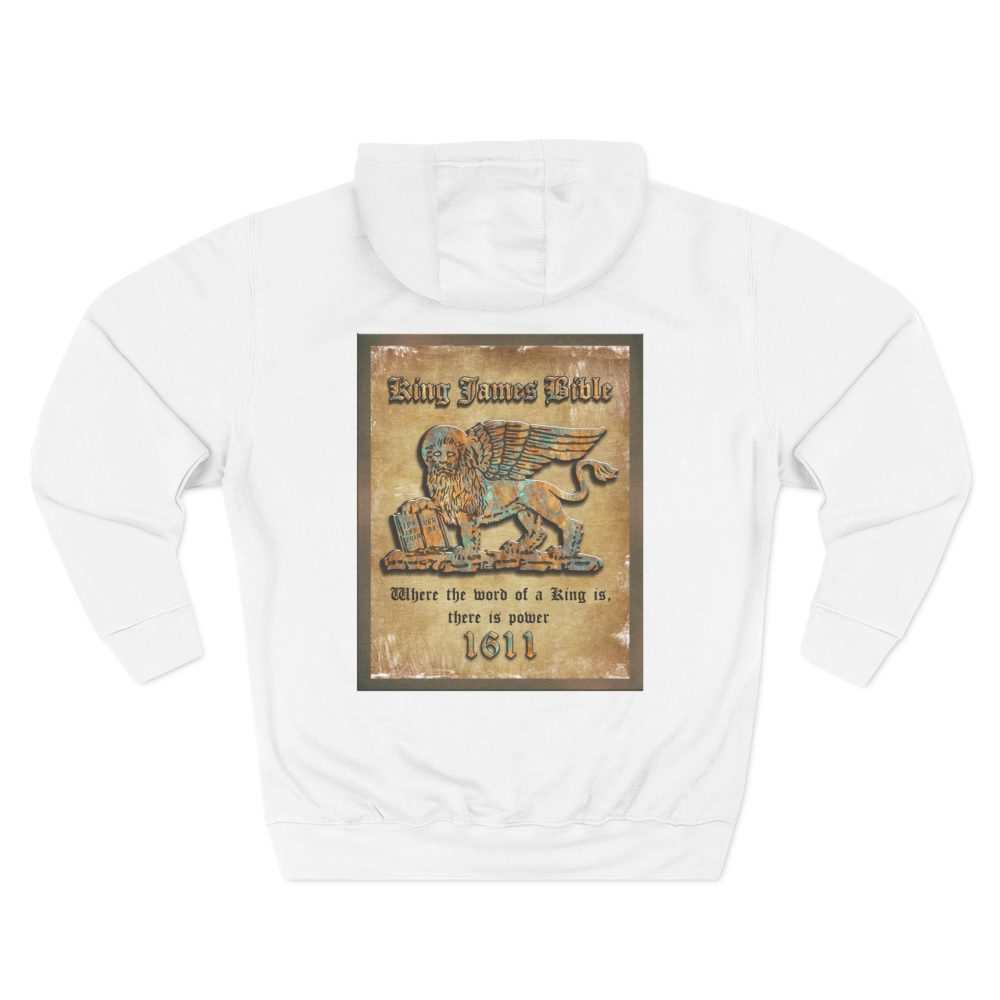 1611 King James Bible Lion Plaque Hoodie - Faith Based Hoodie