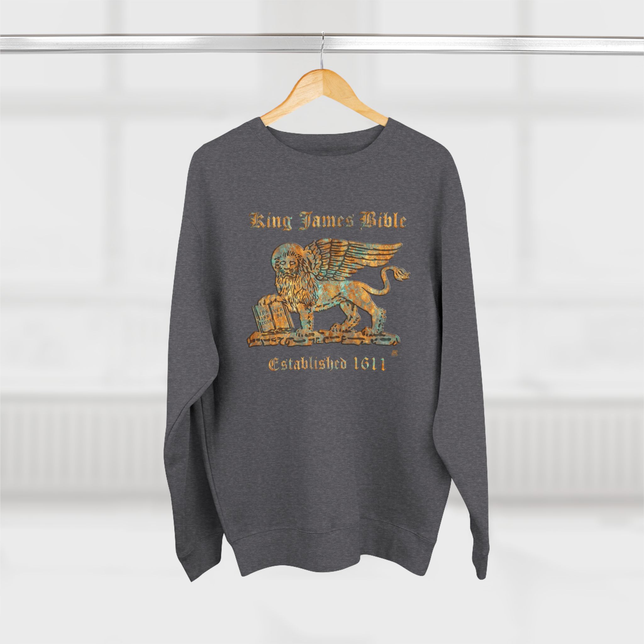 KJV Gold Lion Logo : Sweatshirt 5 KJV Gold Lion Logo : Sweatshirt - Image 5