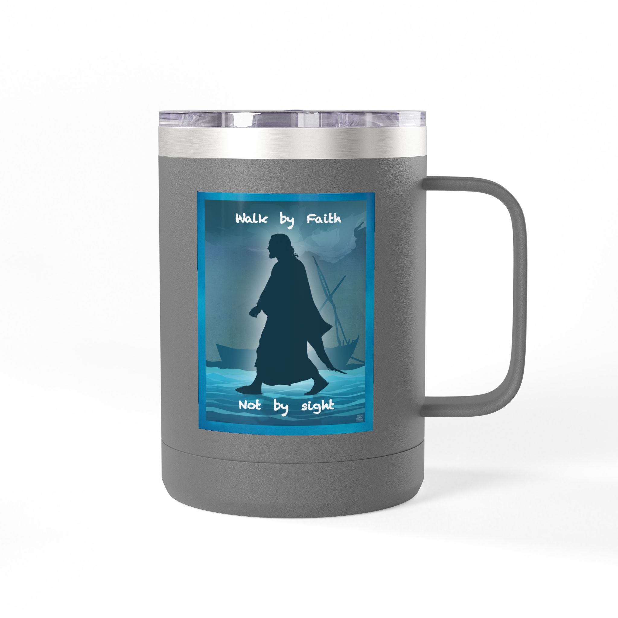 Jesus, Walk by Faith, Not by Sight Christian Travel Mug - Bible Coffee Mug 15oz 10 Jesus, Walk by Faith, Not by Sight Christian Travel Mug - Bible Coffee Mug 15oz - Image 10
