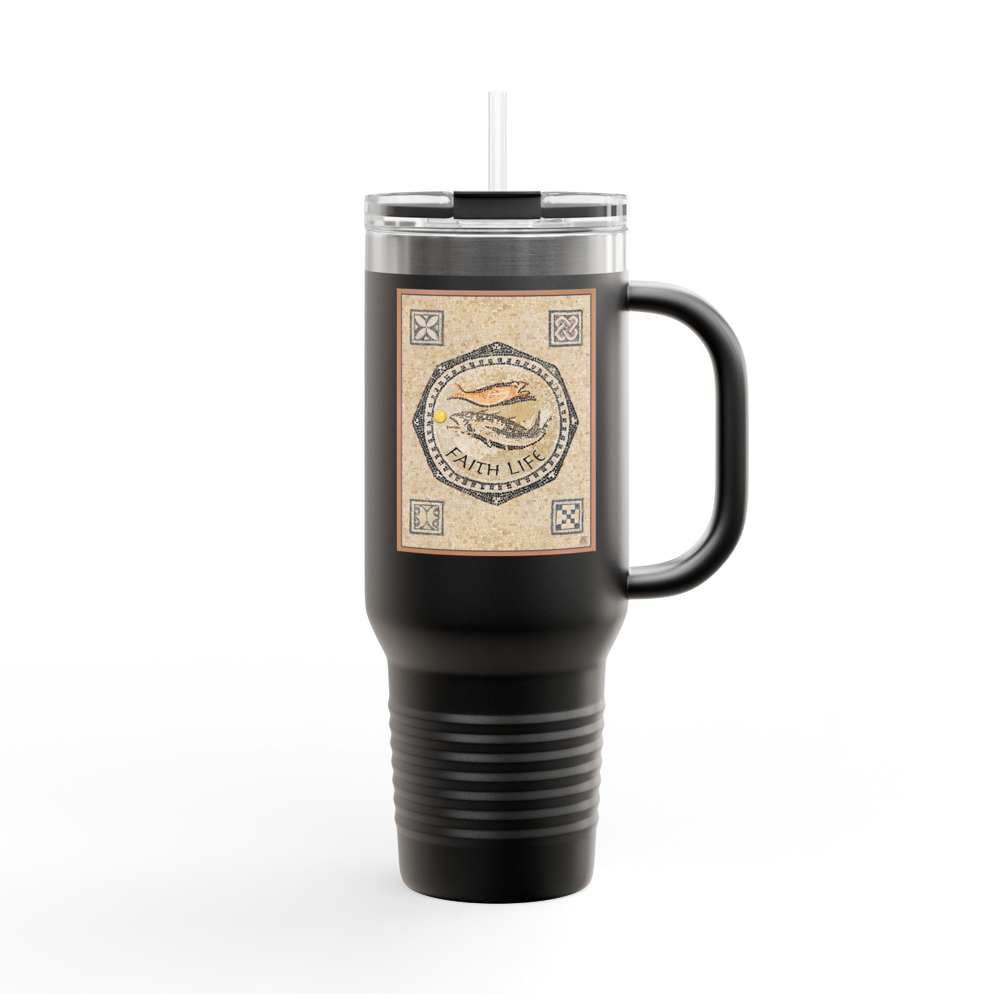 Christian Fish Mosaic - Christian 40oz Tumbler 5 Christian Fish Mosaic - Christian 40oz Tumbler - Image 5