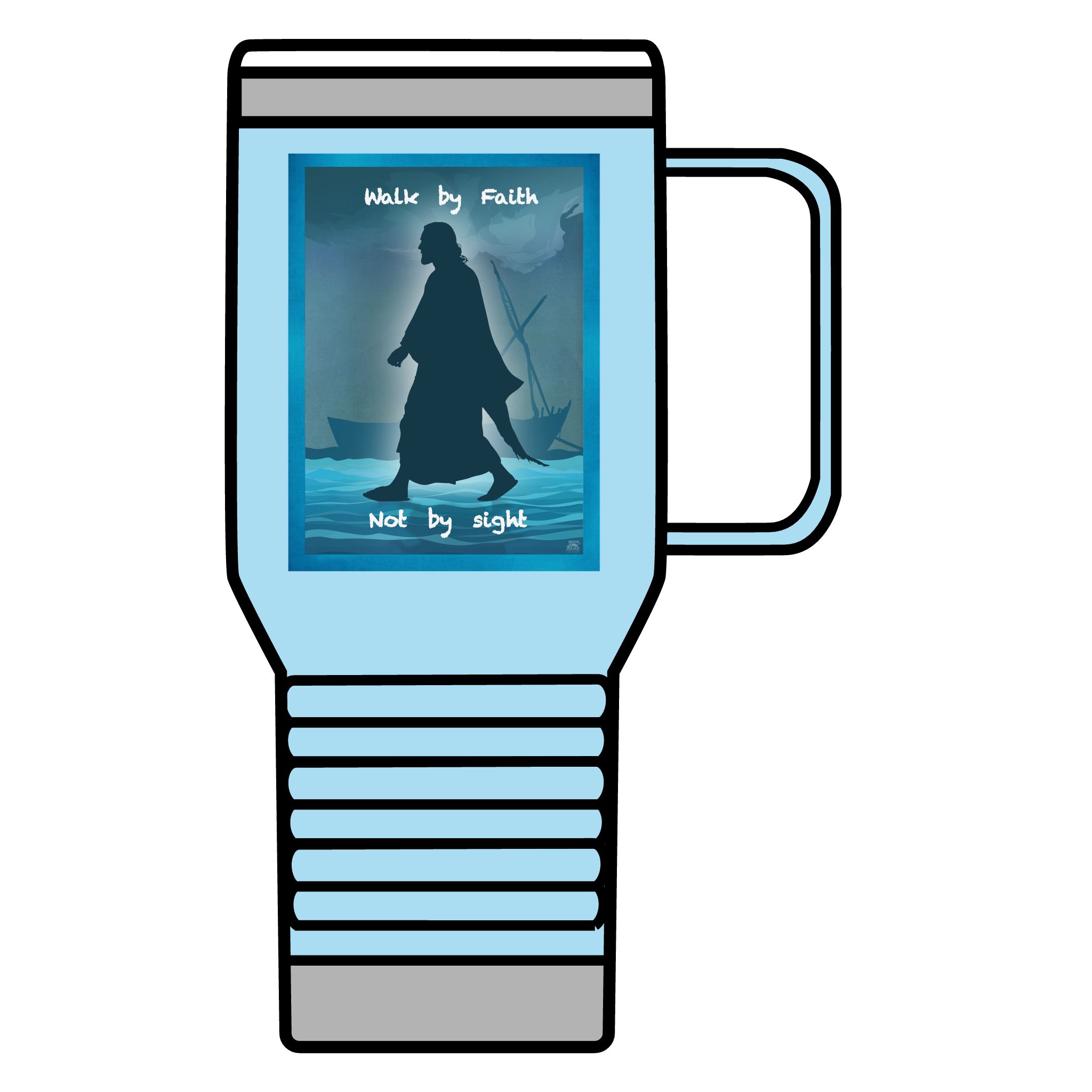Jesus, Walk by Faith, not by Sight: Inspirational Insulated Tumbler 20oz 7 Jesus, Walk by Faith, not by Sight: Inspirational Insulated Tumbler 20oz - Image 7