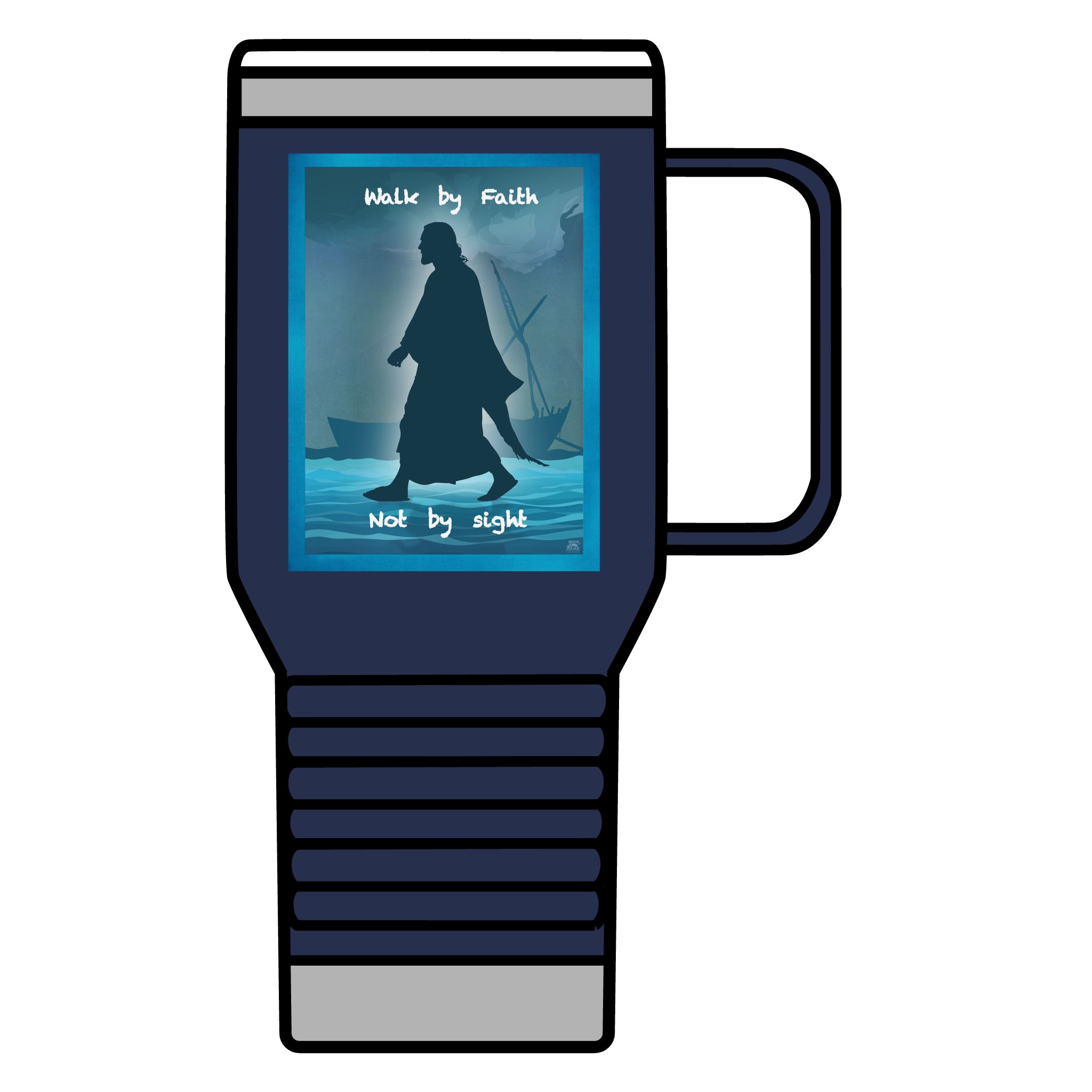 Jesus, Walk by Faith, not by Sight: Inspirational Insulated Tumbler 20oz 11 Jesus, Walk by Faith, not by Sight: Inspirational Insulated Tumbler 20oz - Image 11
