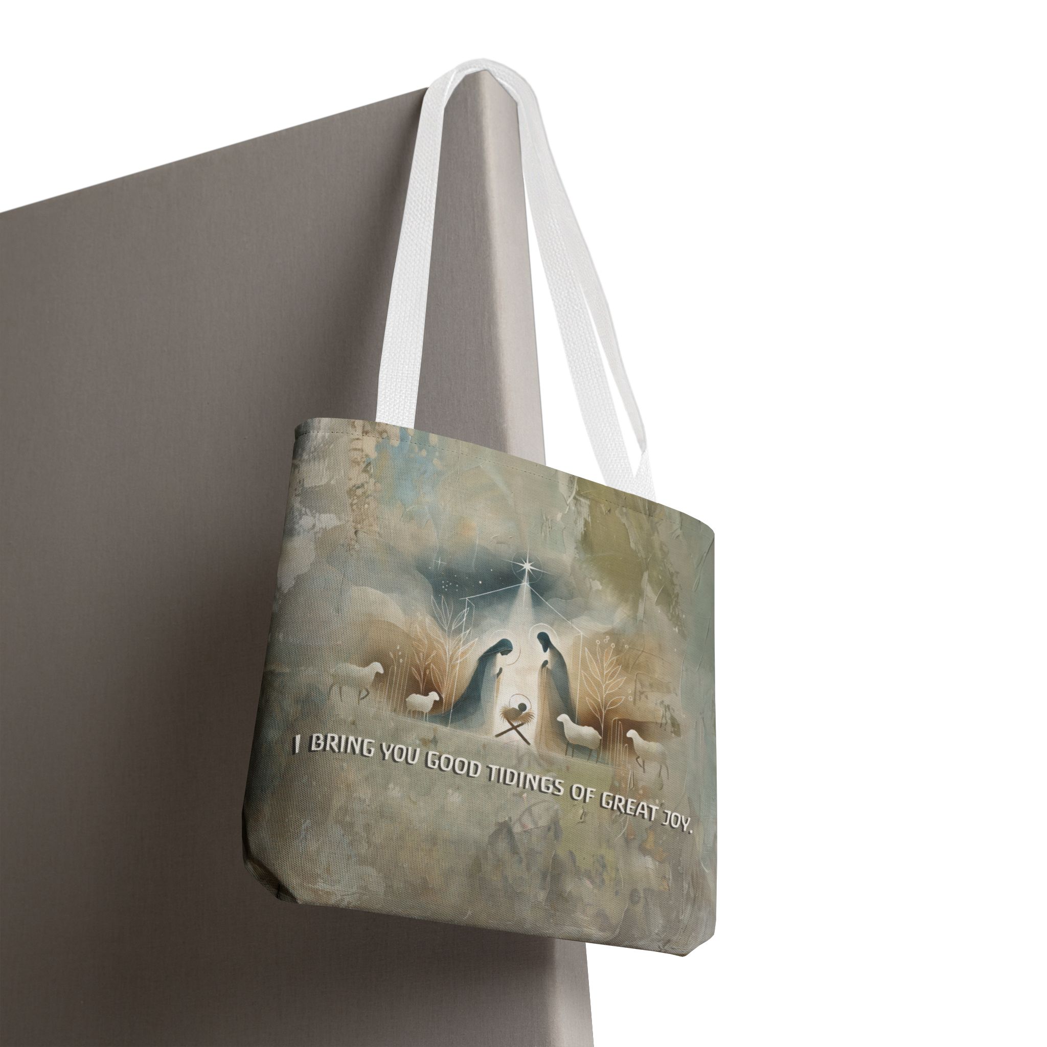 I Bring You Good Tidings of Great Joy Christian Tote Bag - Inspirational Faith Tote Bag 8 I Bring You Good Tidings of Great Joy Christian Tote Bag - Inspirational Faith Tote Bag - Image 8