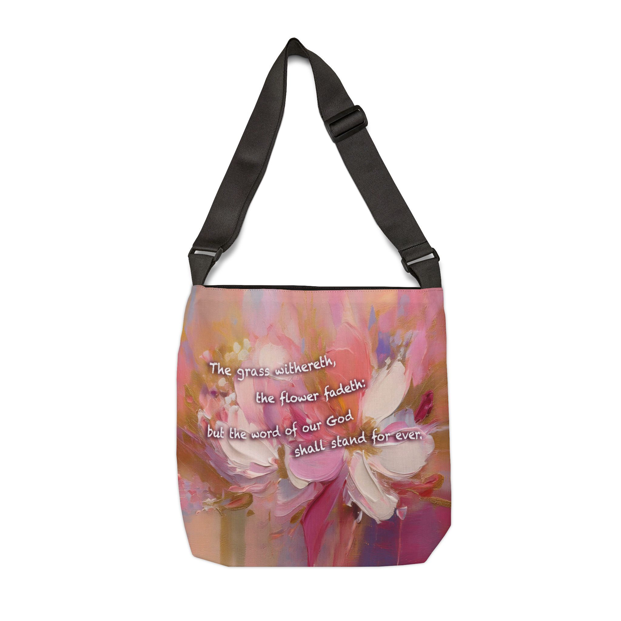 The Word of Our God Shall Stand Forever - Adjustable Tote Bag Halo House The Word of Our God Shall Stand Forever - Adjustable Tote Bag - Image 2