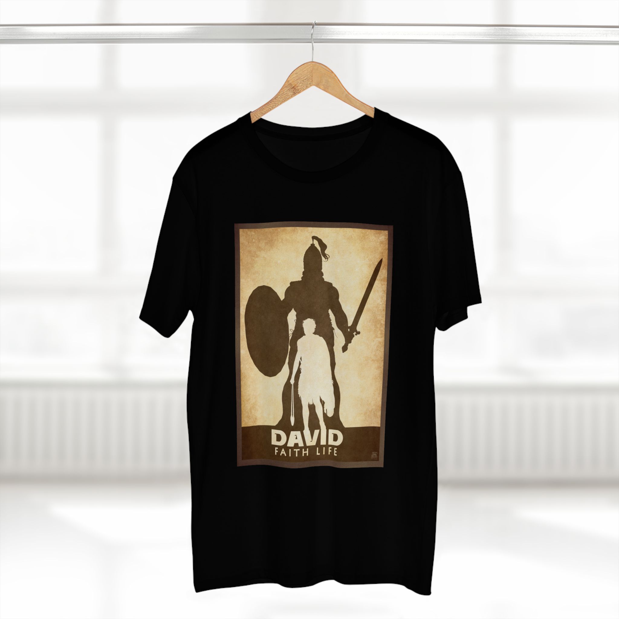 David and Goliath, Faith Life Christian T-Shirt Halo House David and Goliath, Faith Life Christian T-Shirt - Image 4